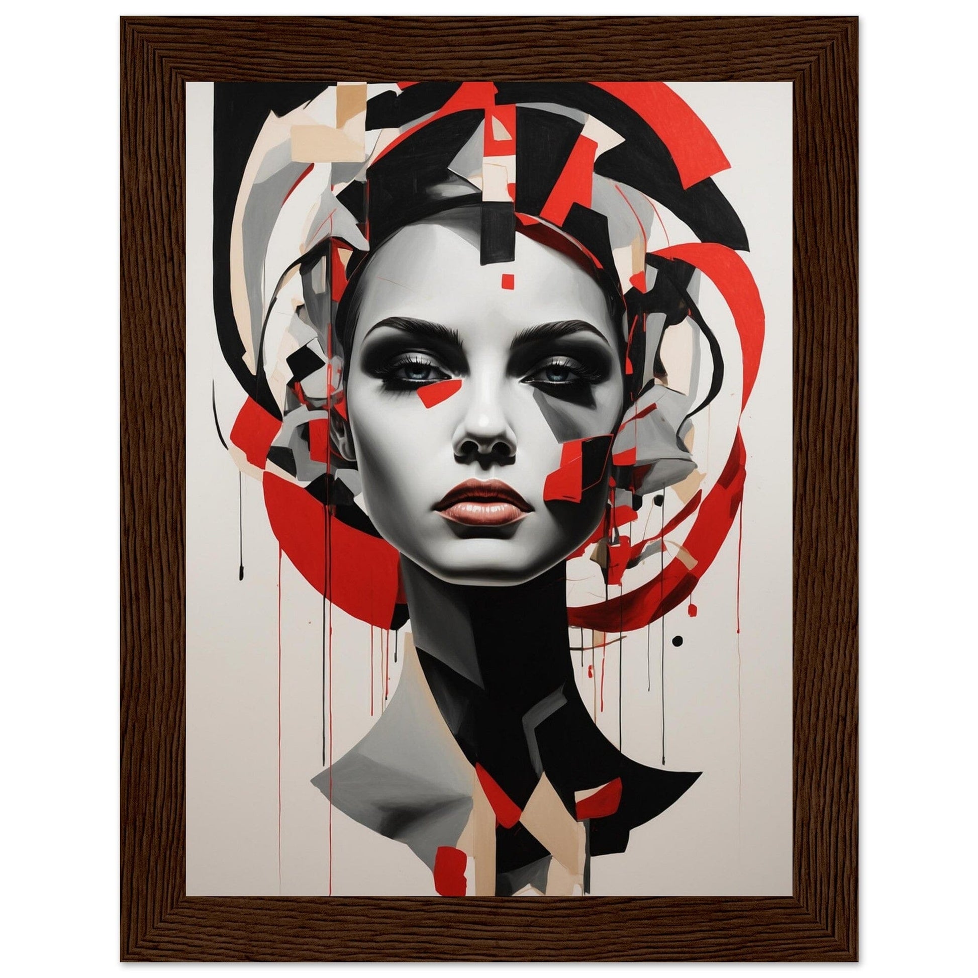 Premium Matte Paper Wooden Framed Poster - Exklusive Kunst in stilvollen Holzrahmen Print Material Modern Masterpieces 15x20 cm / 6x8″ Dark wood frame 