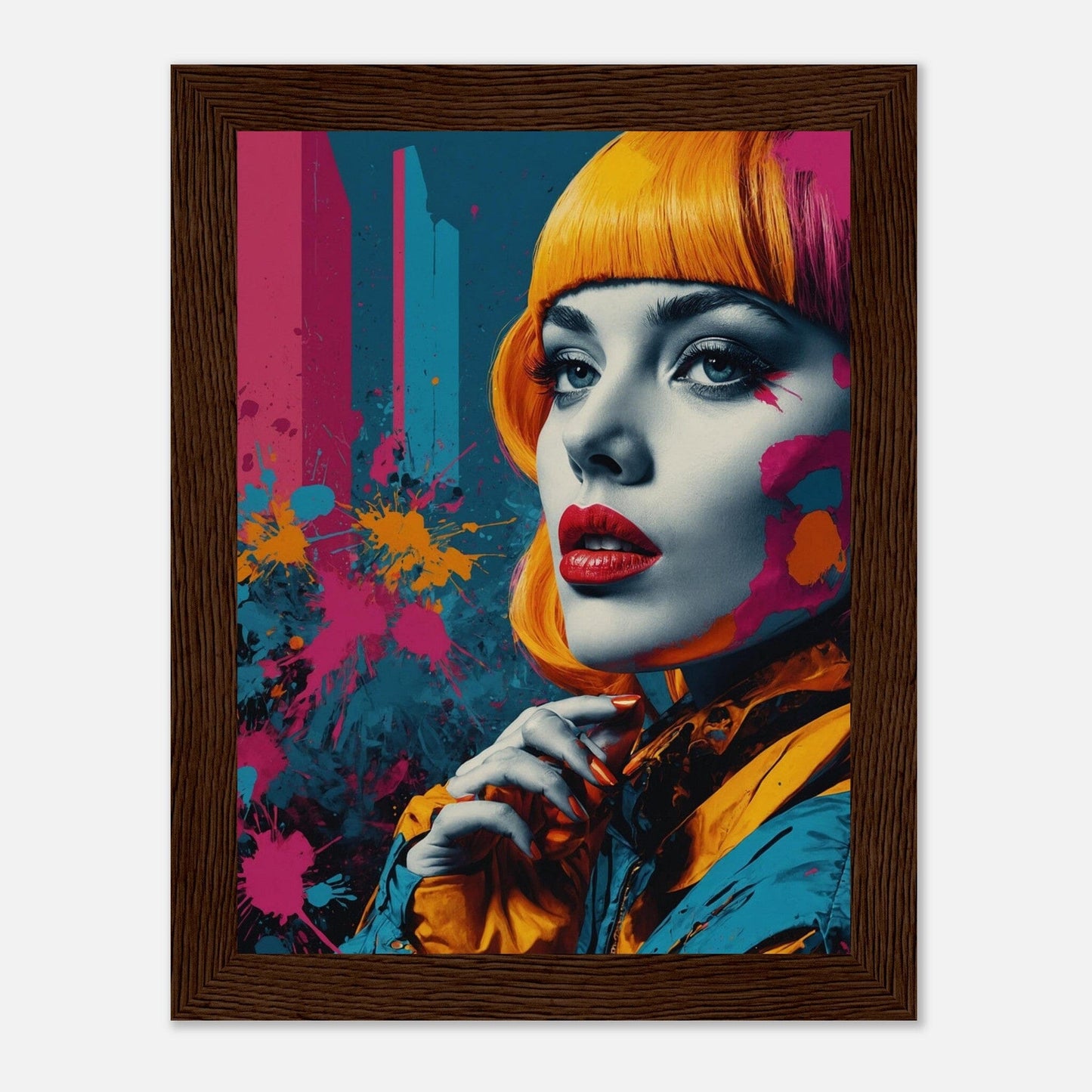 Premium Matte Paper Wooden Framed Poster - Exklusive Kunst in stilvollen Holzrahmen Print Material Modern Masterpieces 15x20 cm / 6x8″ Dark wood frame 