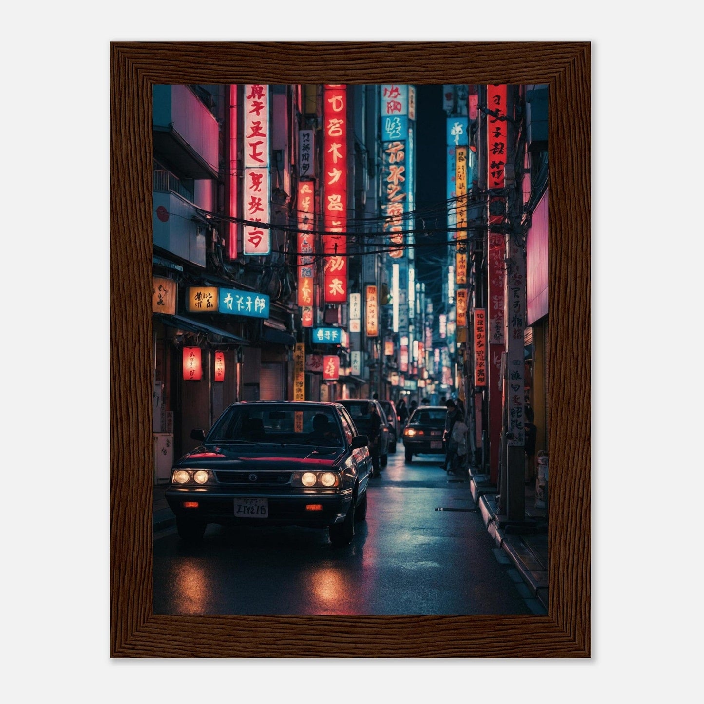 Premium Matte Paper Wooden Framed Poster - Exklusive Kunst in stilvollen Holzrahmen Print Material Modern Masterpieces 15x20 cm / 6x8″ Dark wood frame 