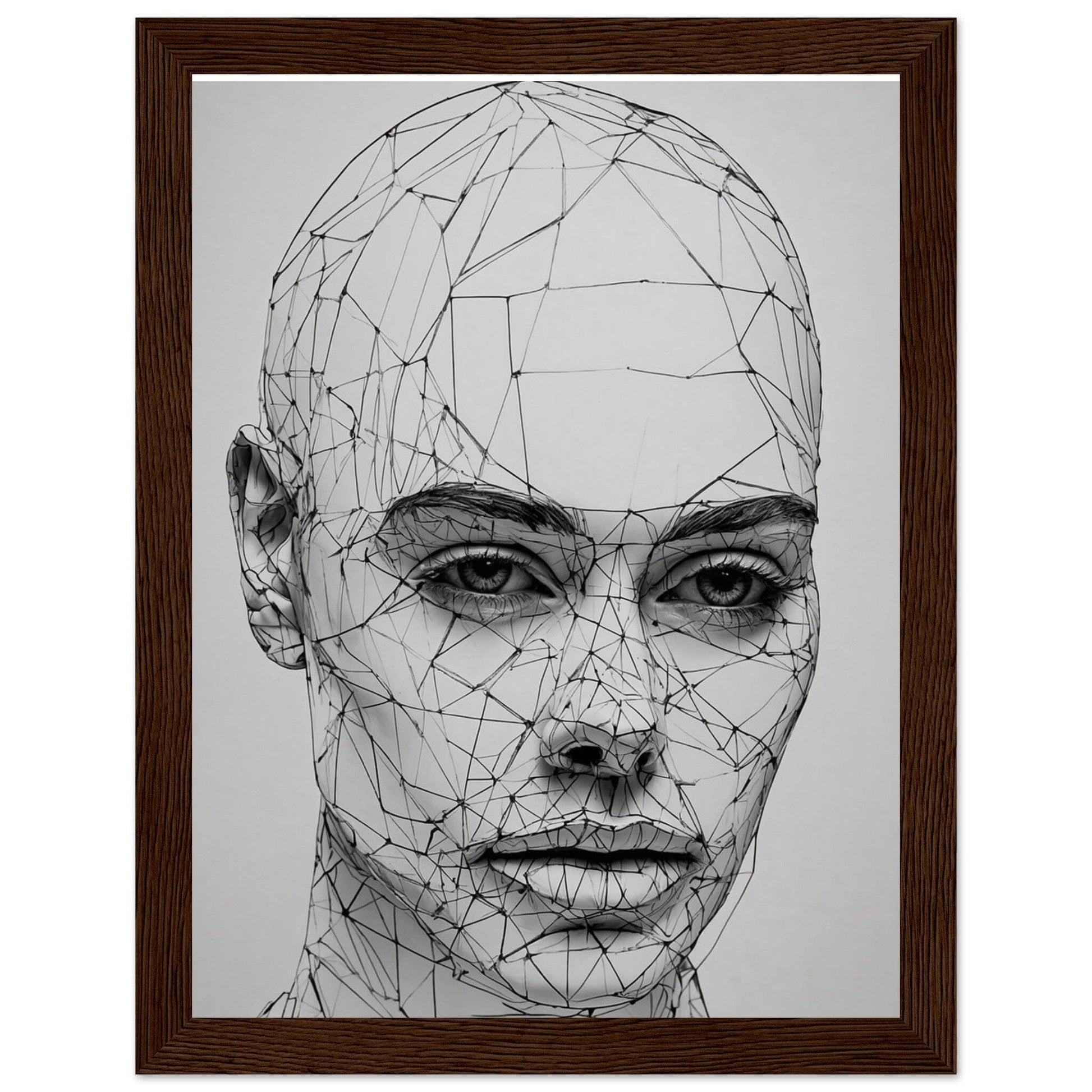 Premium Matte Paper Wooden Framed Poster - Exklusive Kunst in stilvollen Holzrahmen Print Material Modern Masterpieces 15x20 cm / 6x8″ Dark wood frame 