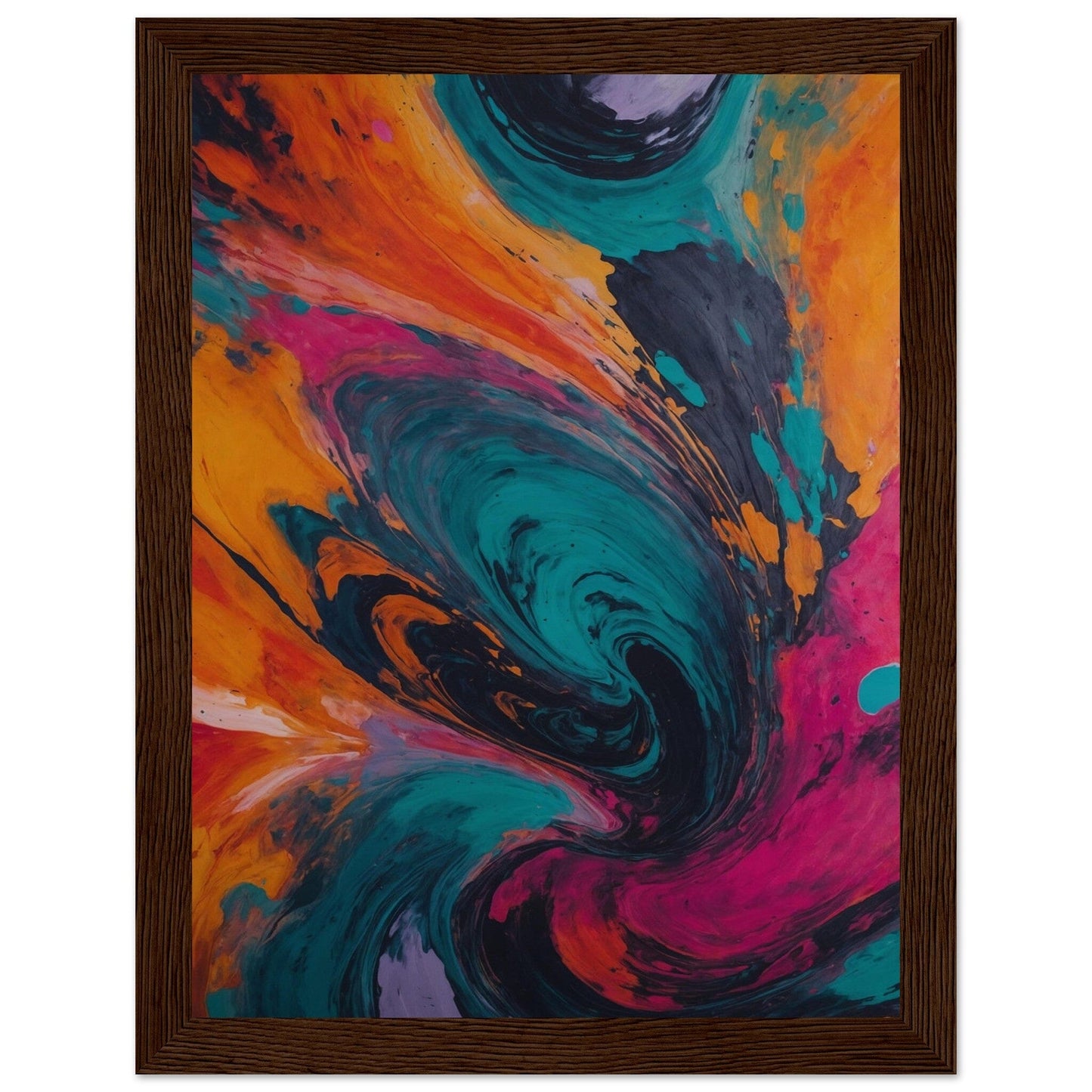 Premium Matte Paper Wooden Framed Poster - Exklusive Kunst in stilvollen Holzrahmen Print Material Modern Masterpieces 15x20 cm / 6x8″ Dark wood frame 
