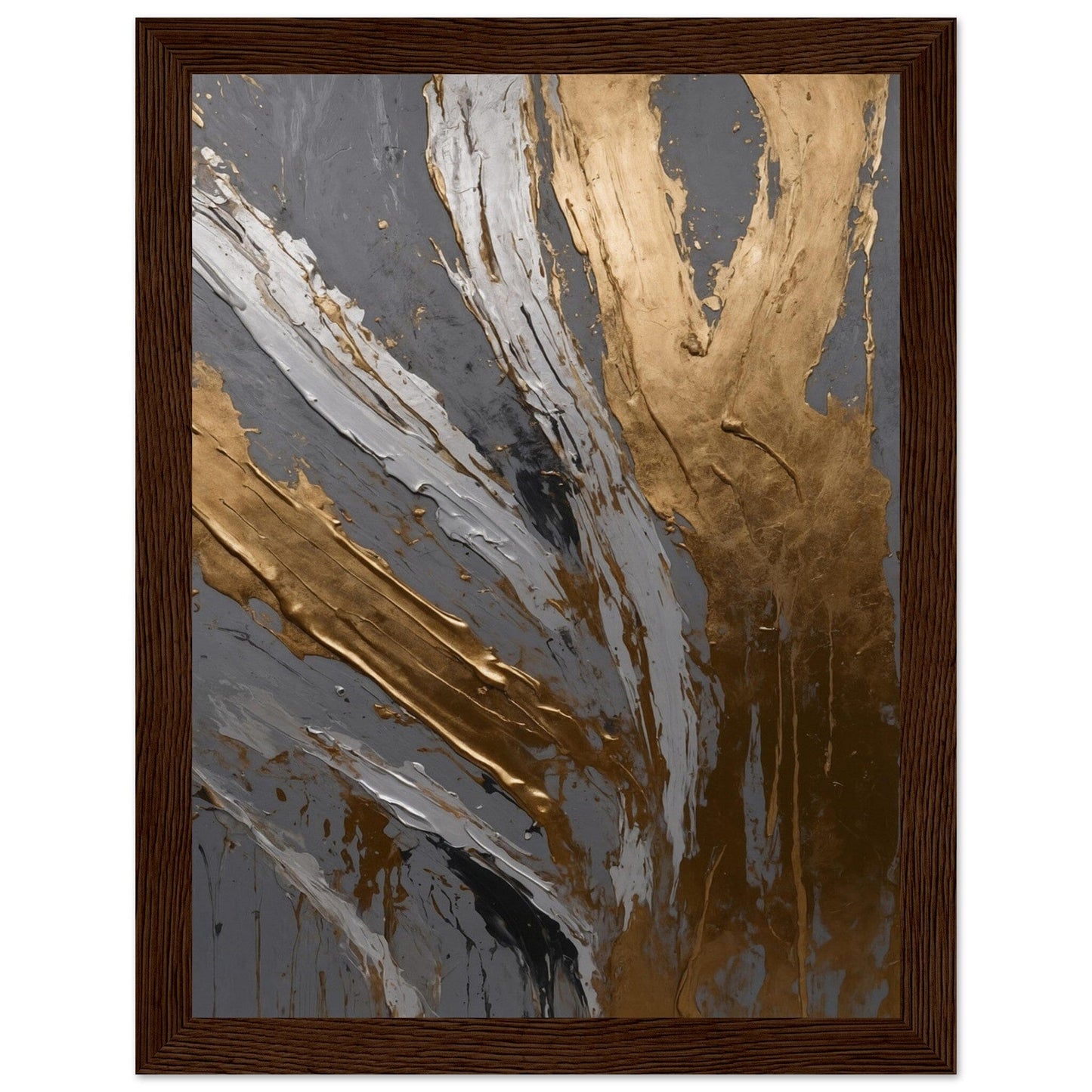 Premium Matte Paper Wooden Framed Poster - Exklusive Kunst in stilvollen Holzrahmen Print Material Modern Masterpieces 15x20 cm / 6x8″ Dark wood frame 