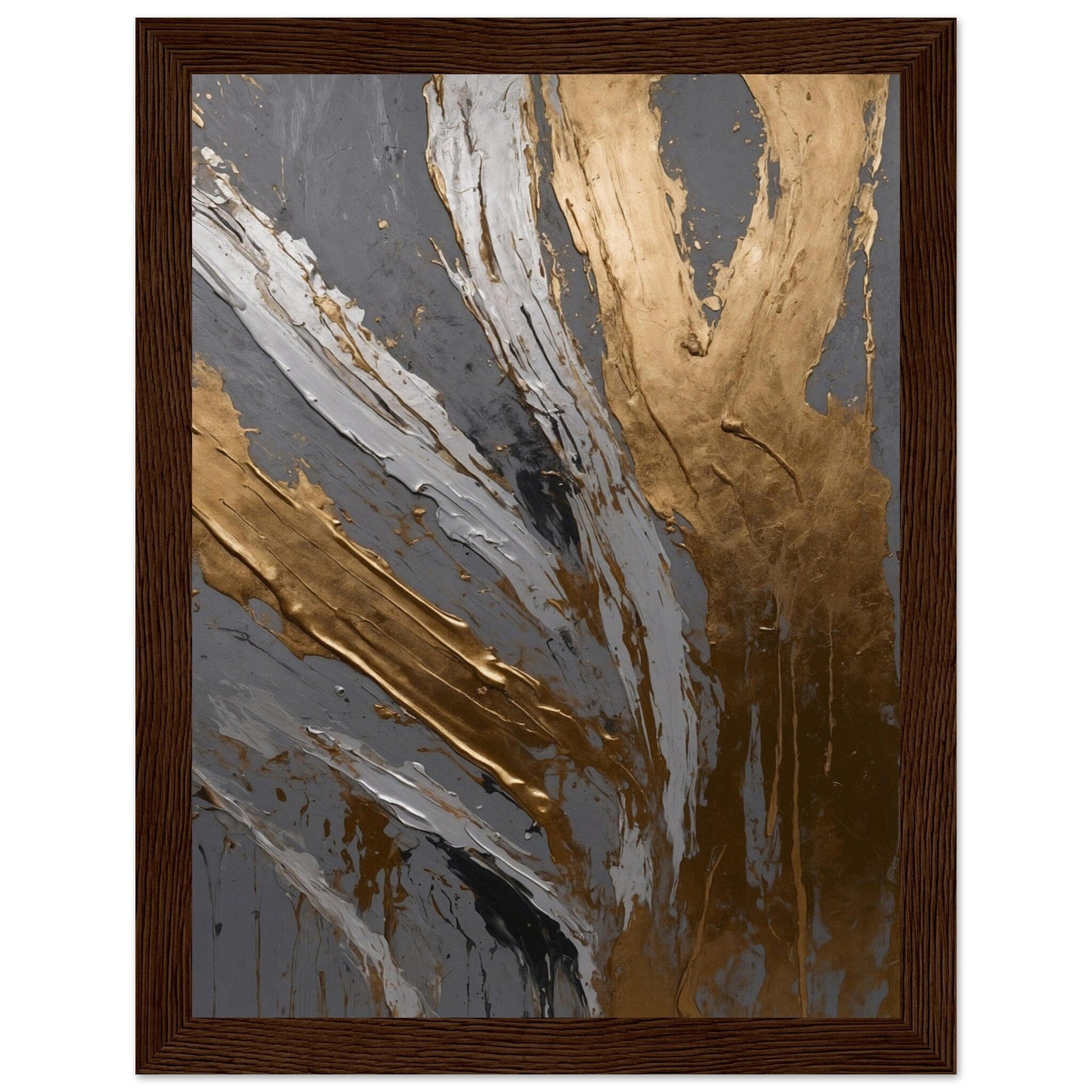Premium Matte Paper Wooden Framed Poster - Exklusive Kunst in stilvollen Holzrahmen Print Material Modern Masterpieces 15x20 cm / 6x8″ Dark wood frame 
