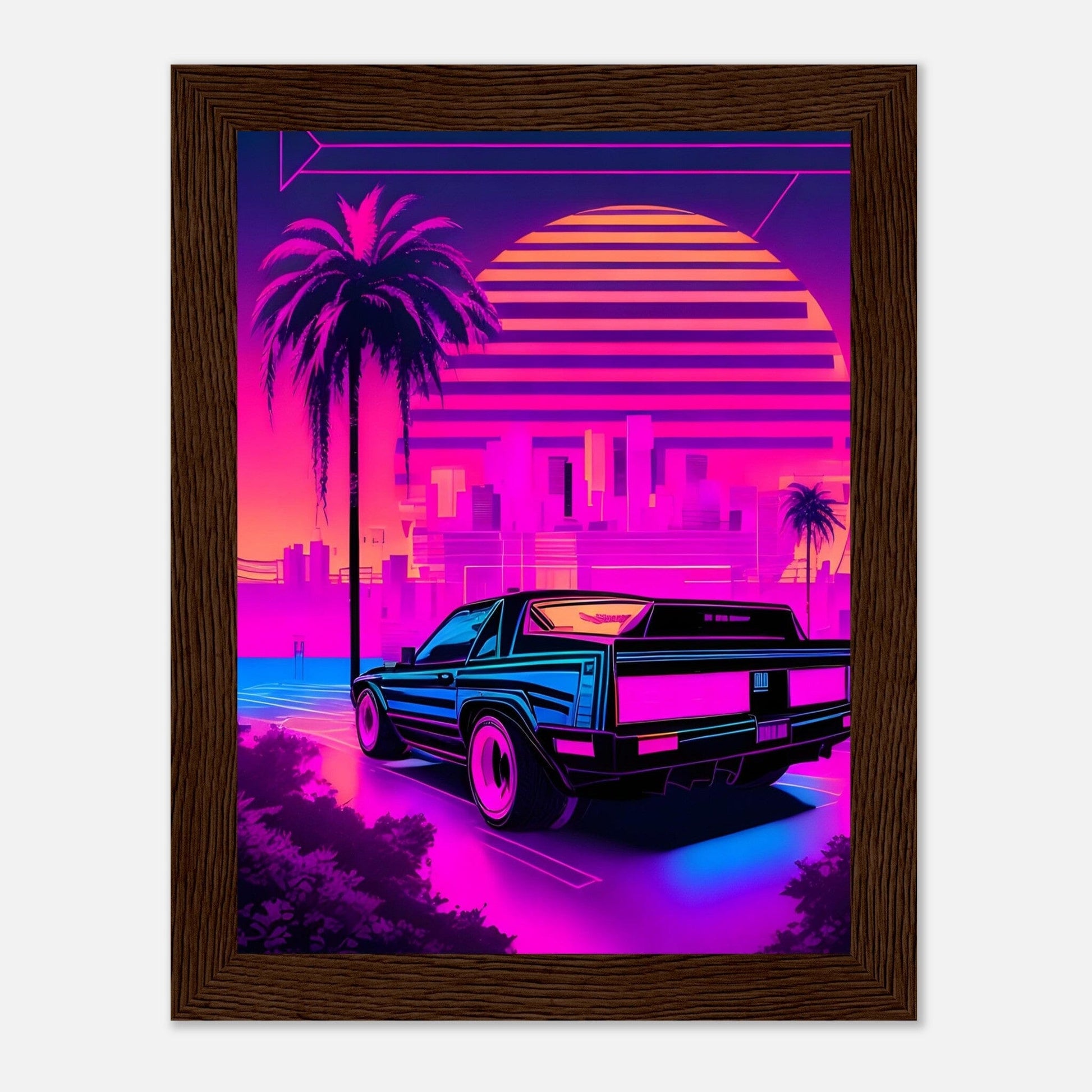 Premium Matte Paper Wooden Framed Poster - Exklusive Kunst in stilvollen Holzrahmen Print Material Modern Masterpieces 15x20 cm / 6x8″ Dark wood frame 
