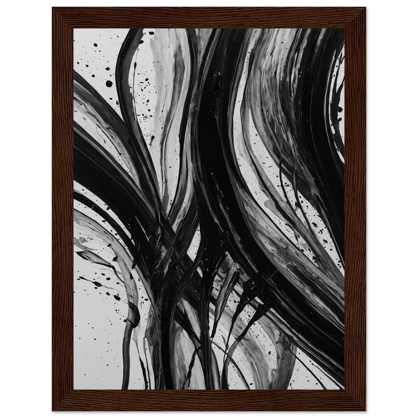 Premium Matte Paper Wooden Framed Poster - Exklusive Kunst in stilvollen Holzrahmen Print Material Modern Masterpieces 15x20 cm / 6x8″ Dark wood frame 