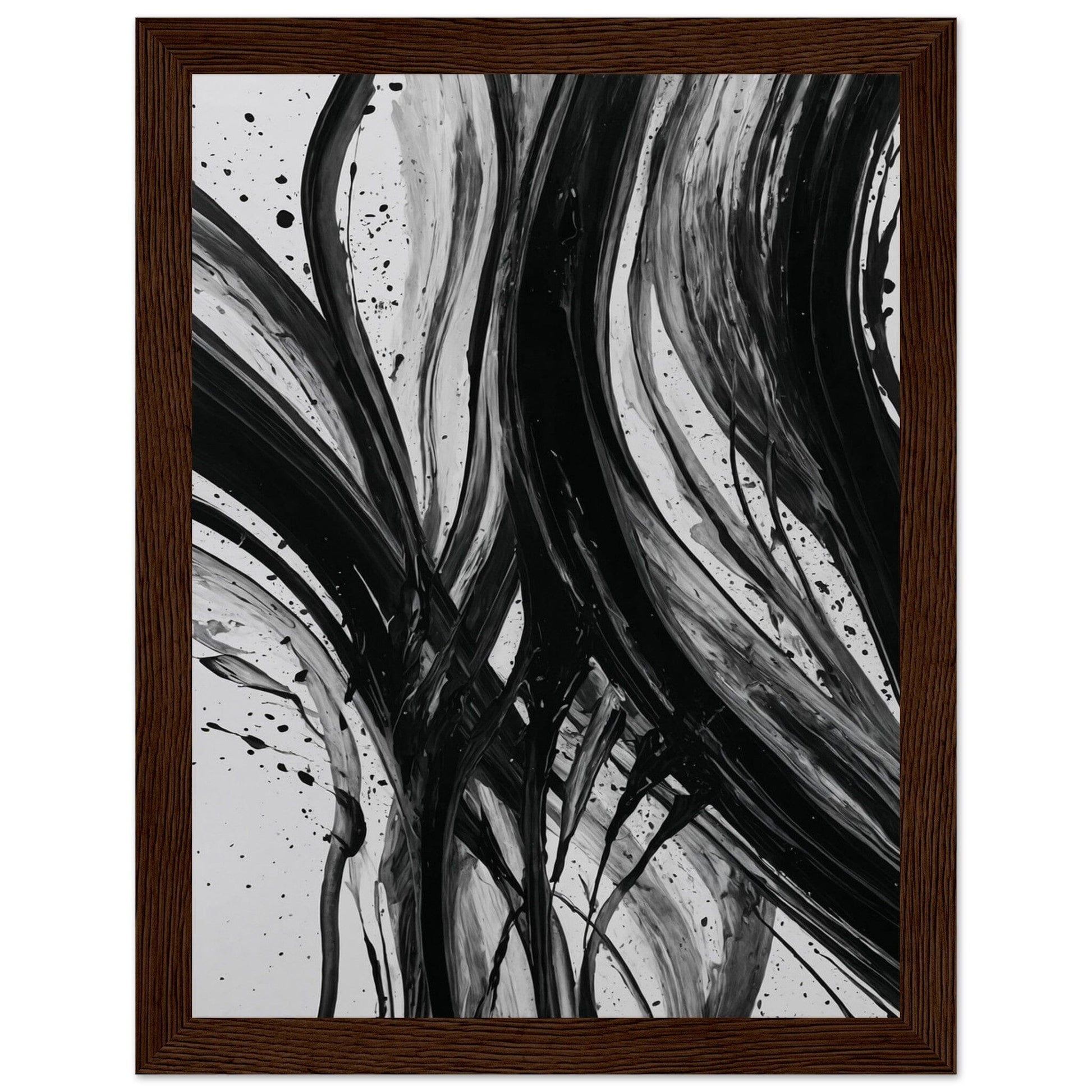 Premium Matte Paper Wooden Framed Poster - Exklusive Kunst in stilvollen Holzrahmen Print Material Modern Masterpieces 15x20 cm / 6x8″ Dark wood frame 