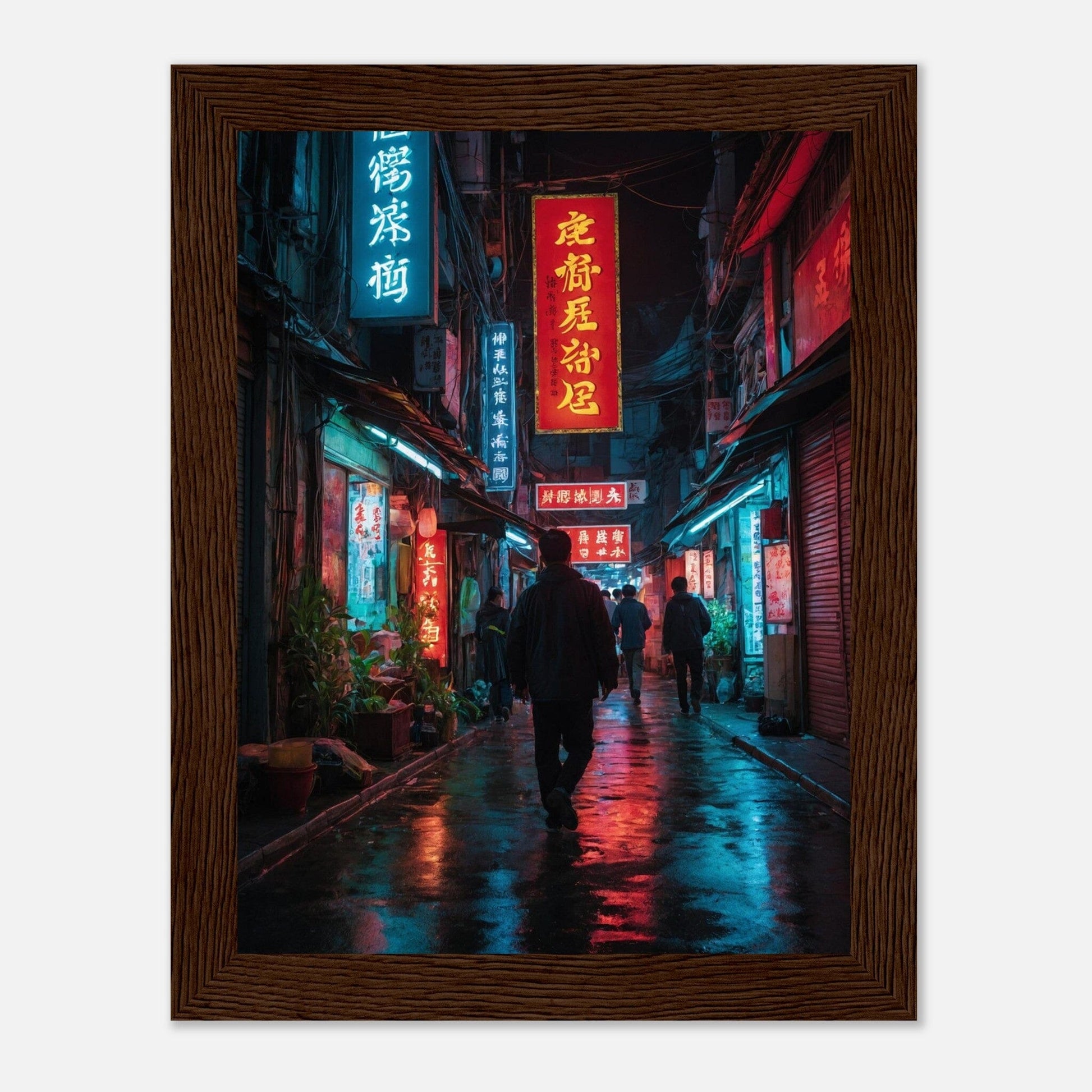 Premium Matte Paper Wooden Framed Poster - Exklusive Kunst in stilvollen Holzrahmen Print Material Modern Masterpieces 15x20 cm / 6x8″ Dark wood frame 