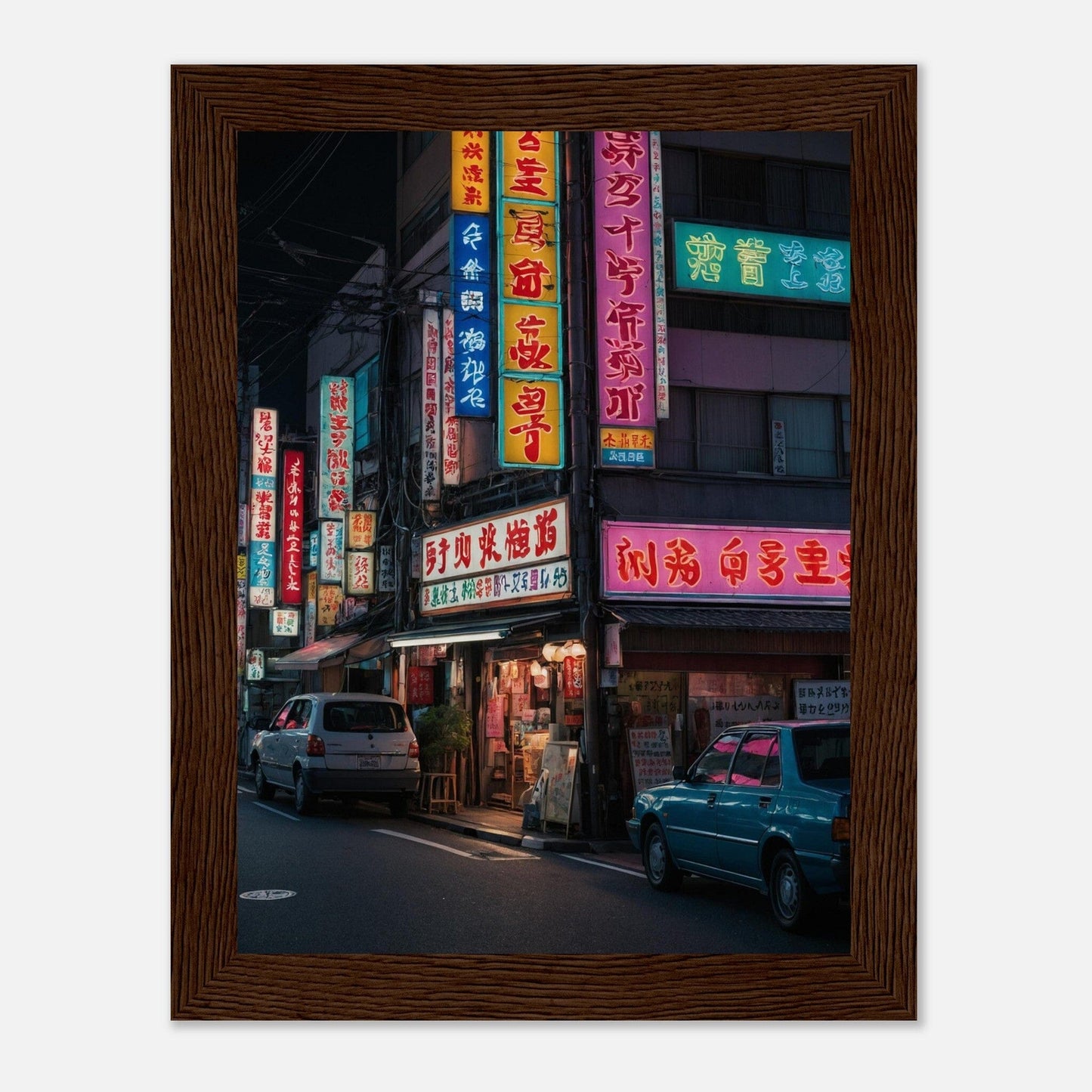 Premium Matte Paper Wooden Framed Poster - Exklusive Kunst in stilvollen Holzrahmen Print Material Modern Masterpieces 15x20 cm / 6x8″ Dark wood frame 