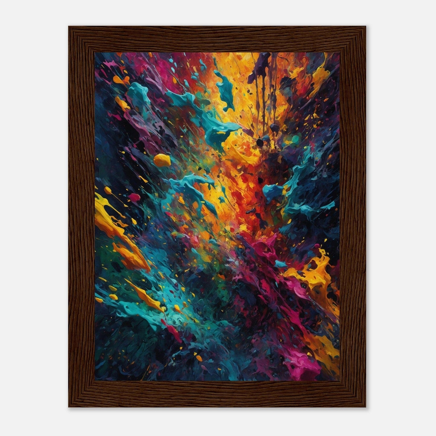 Premium Matte Paper Wooden Framed Poster - Exklusive Kunst in stilvollen Holzrahmen Print Material Modern Masterpieces 15x20 cm / 6x8″ Dark wood frame 