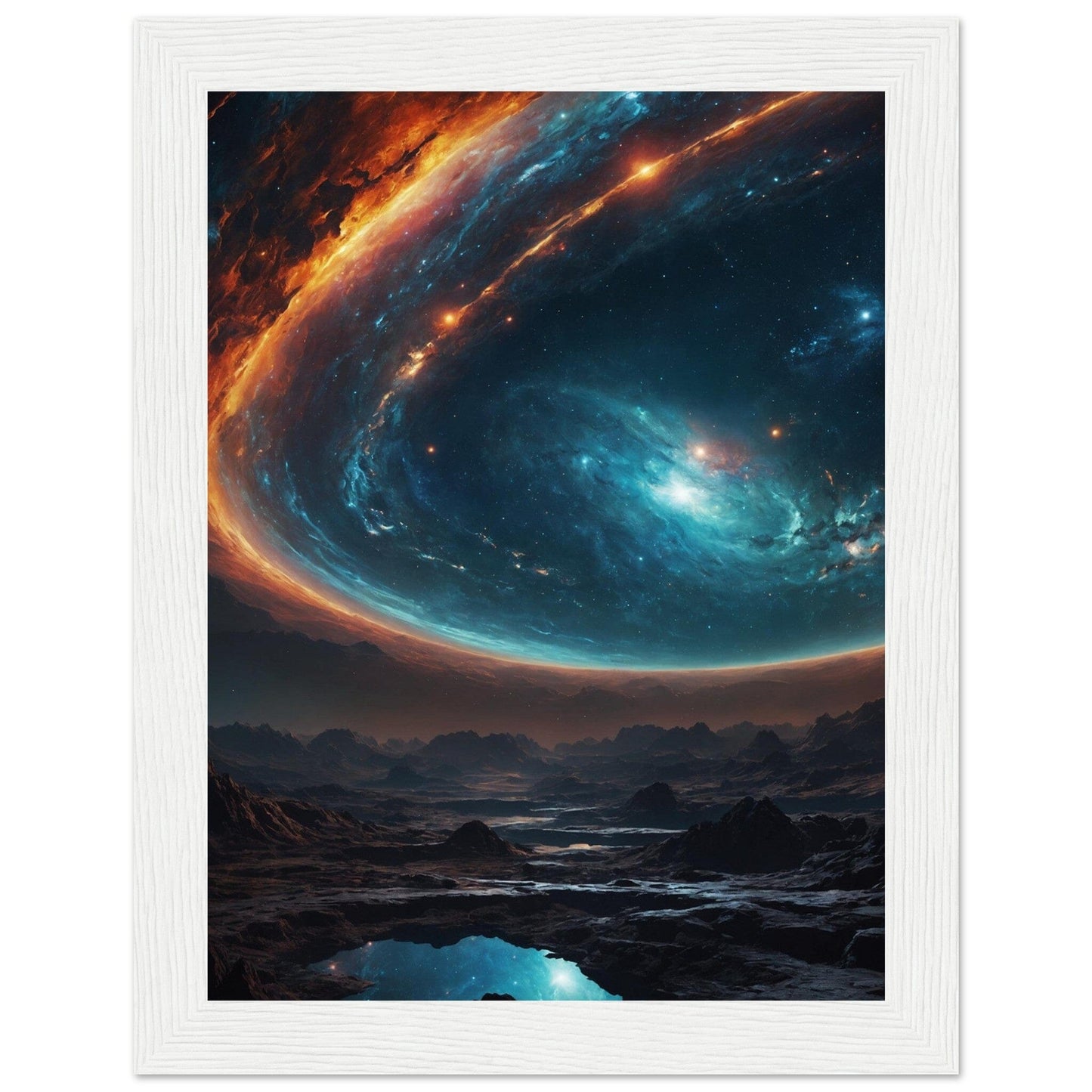 Premium Matte Paper Wooden Framed Poster - Exklusive Kunst in stilvollen Holzrahmen Print Material Modern Masterpieces 15x20 cm / 6x8″ White frame 