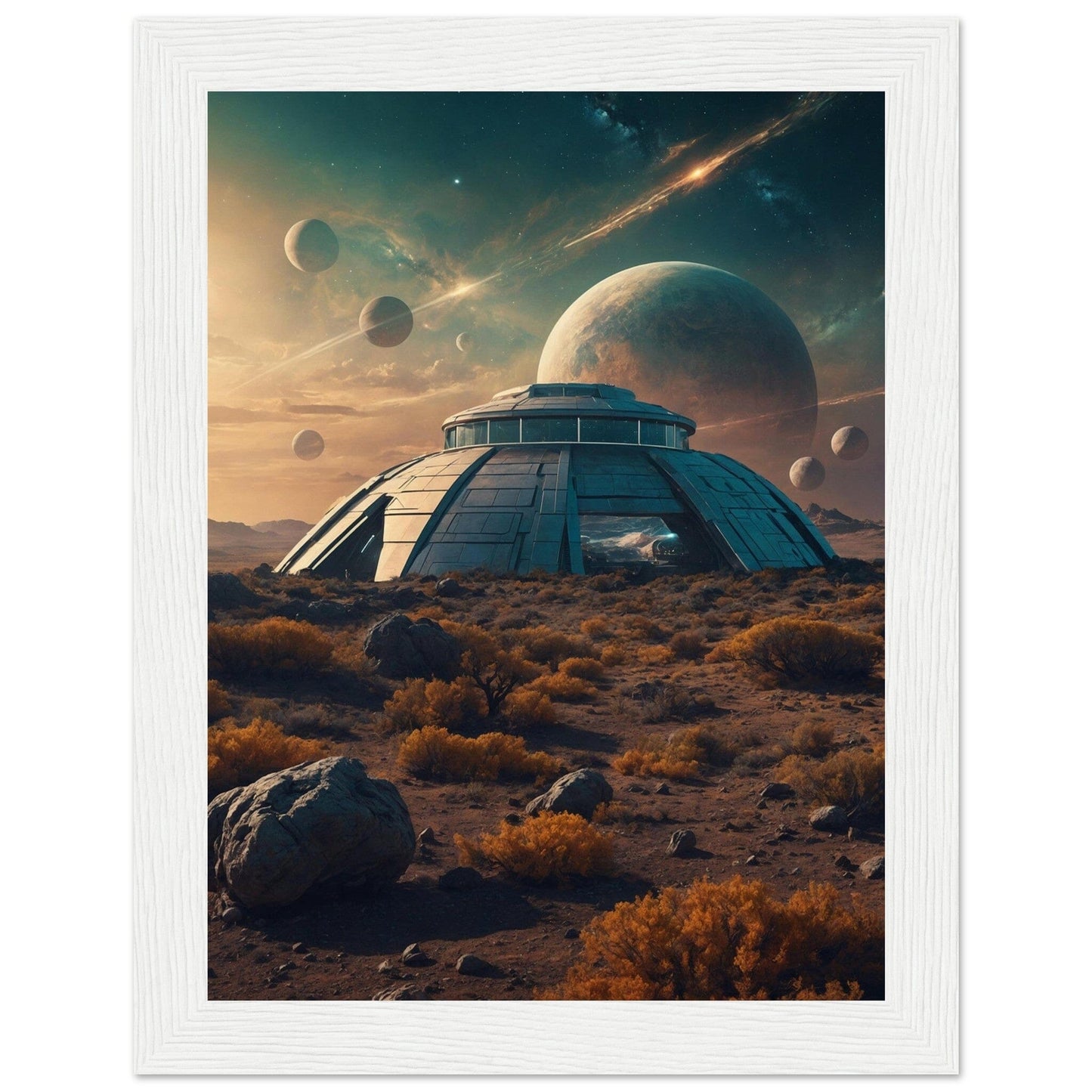 Premium Matte Paper Wooden Framed Poster - Exklusive Kunst in stilvollen Holzrahmen Print Material Modern Masterpieces 15x20 cm / 6x8″ White frame 