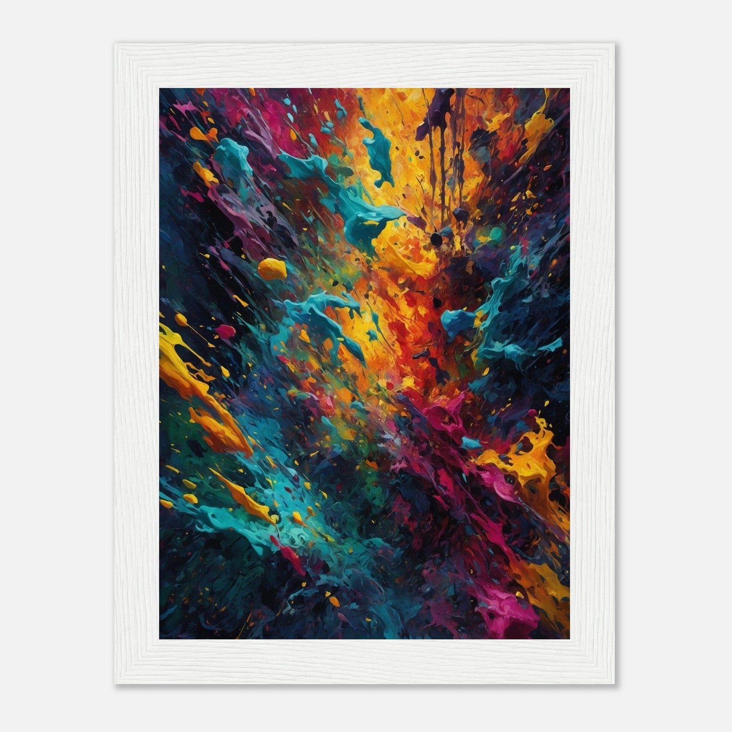 Premium Matte Paper Wooden Framed Poster - Exklusive Kunst in stilvollen Holzrahmen Print Material Modern Masterpieces 15x20 cm / 6x8″ White frame 