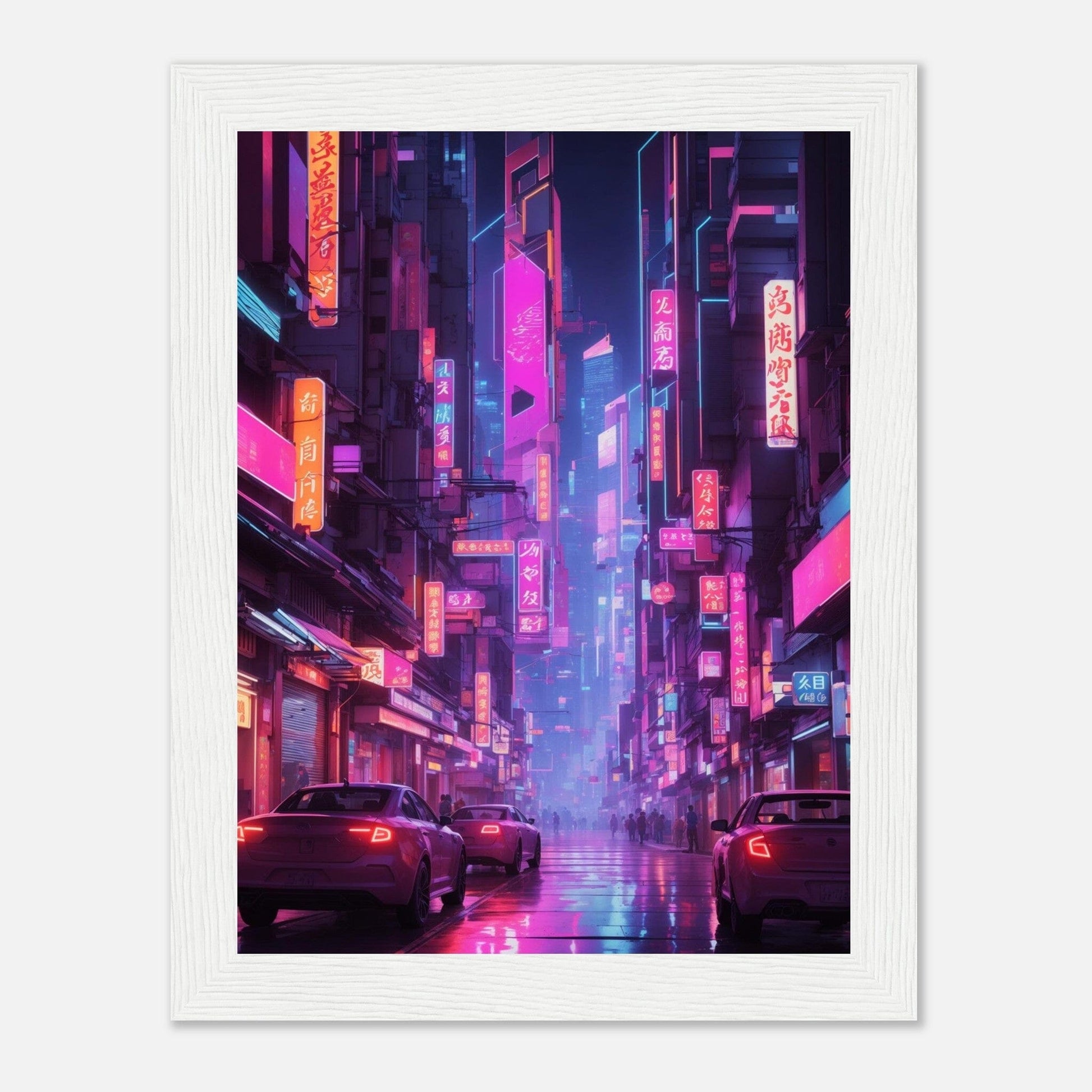 Premium Matte Paper Wooden Framed Poster - Exklusive Kunst in stilvollen Holzrahmen Print Material Modern Masterpieces 15x20 cm / 6x8″ White frame 