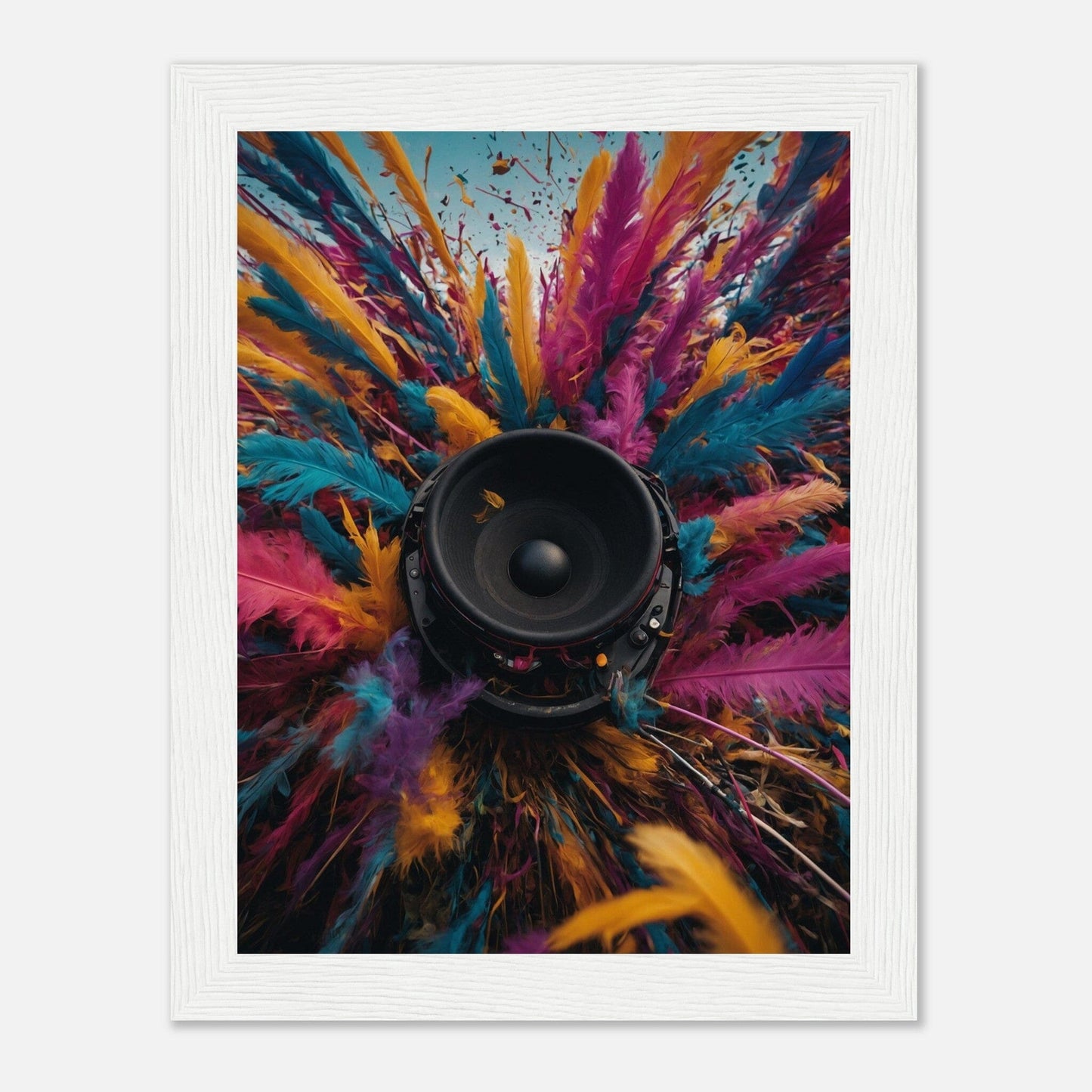 Premium Matte Paper Wooden Framed Poster - Exklusive Kunst in stilvollen Holzrahmen Print Material Modern Masterpieces 15x20 cm / 6x8″ White frame 