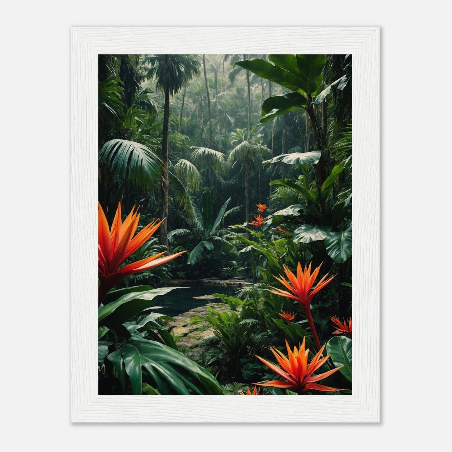 Premium Matte Paper Wooden Framed Poster - Exklusive Kunst in stilvollen Holzrahmen Print Material Modern Masterpieces 15x20 cm / 6x8″ White frame 