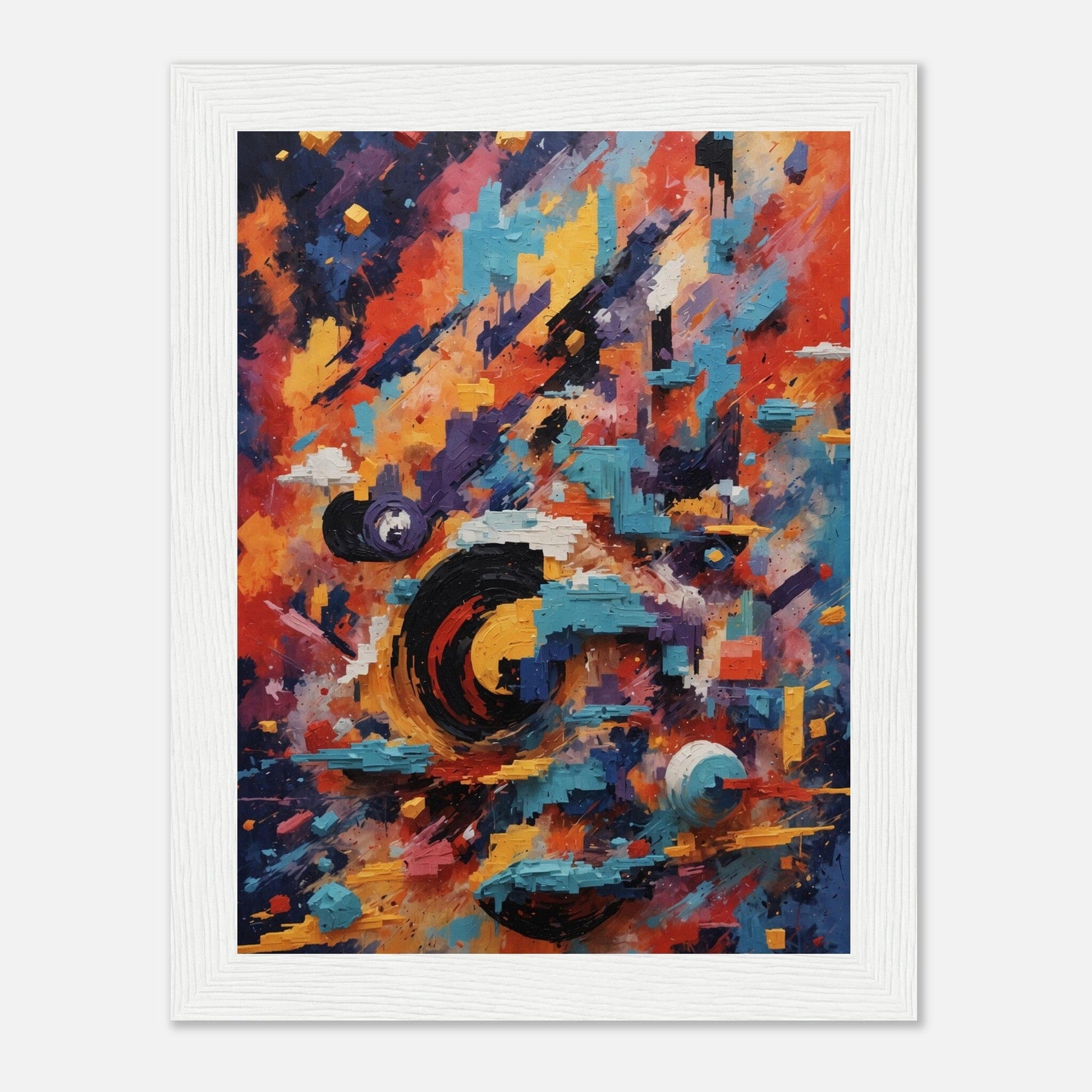 Premium Matte Paper Wooden Framed Poster - Exklusive Kunst in stilvollen Holzrahmen Print Material Modern Masterpieces 15x20 cm / 6x8″ White frame 