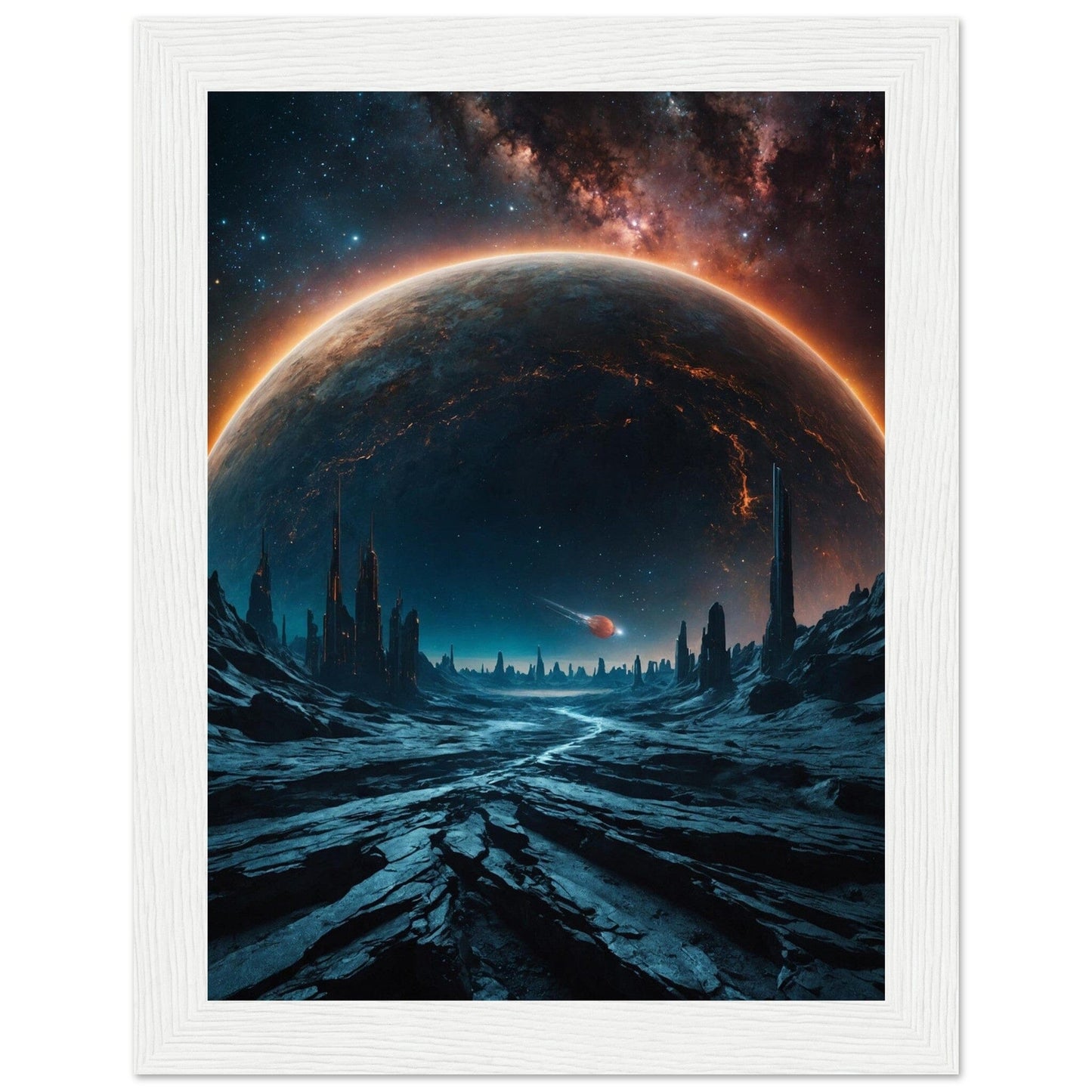 Premium Matte Paper Wooden Framed Poster - Exklusive Kunst in stilvollen Holzrahmen Print Material Modern Masterpieces 15x20 cm / 6x8″ White frame 