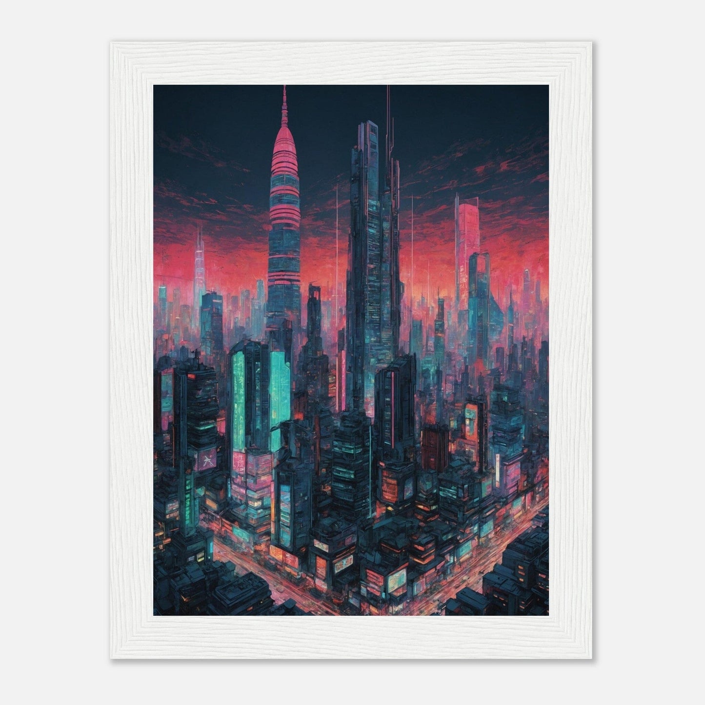 Premium Matte Paper Wooden Framed Poster - Exklusive Kunst in stilvollen Holzrahmen Print Material Modern Masterpieces 15x20 cm / 6x8″ White frame 