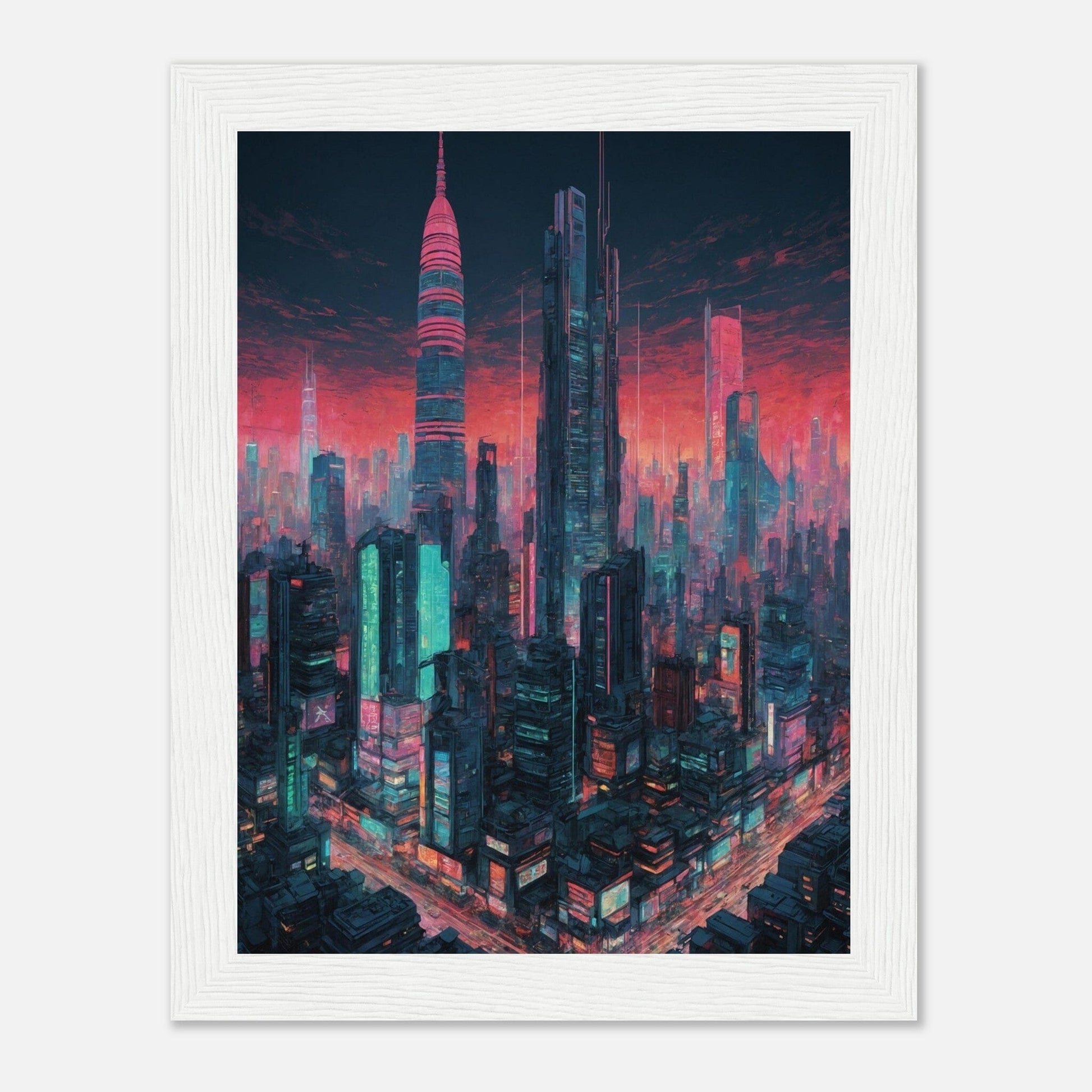 Premium Matte Paper Wooden Framed Poster - Exklusive Kunst in stilvollen Holzrahmen Print Material Modern Masterpieces 15x20 cm / 6x8″ White frame 