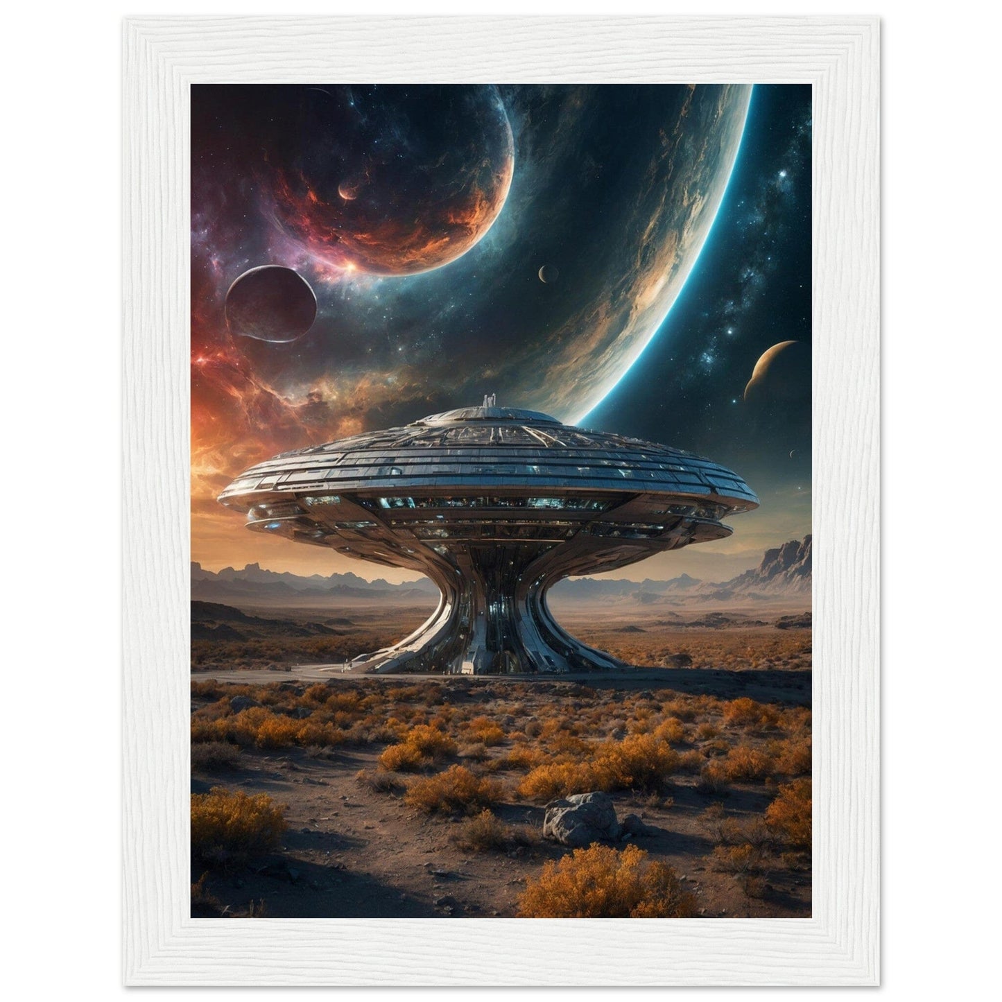 Premium Matte Paper Wooden Framed Poster - Exklusive Kunst in stilvollen Holzrahmen Print Material Modern Masterpieces 15x20 cm / 6x8″ White frame 