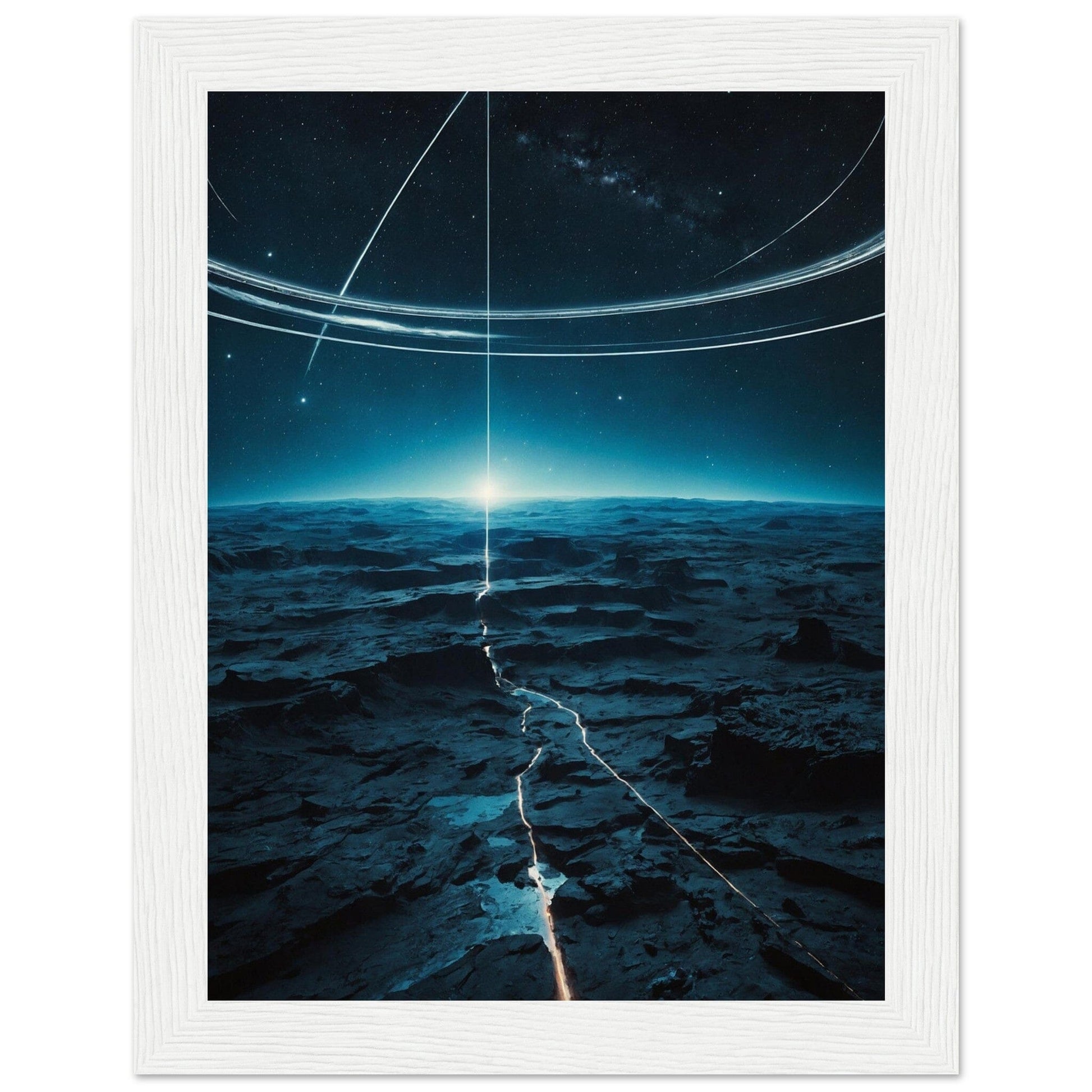 Premium Matte Paper Wooden Framed Poster - Exklusive Kunst in stilvollen Holzrahmen Print Material Modern Masterpieces 15x20 cm / 6x8″ White frame 