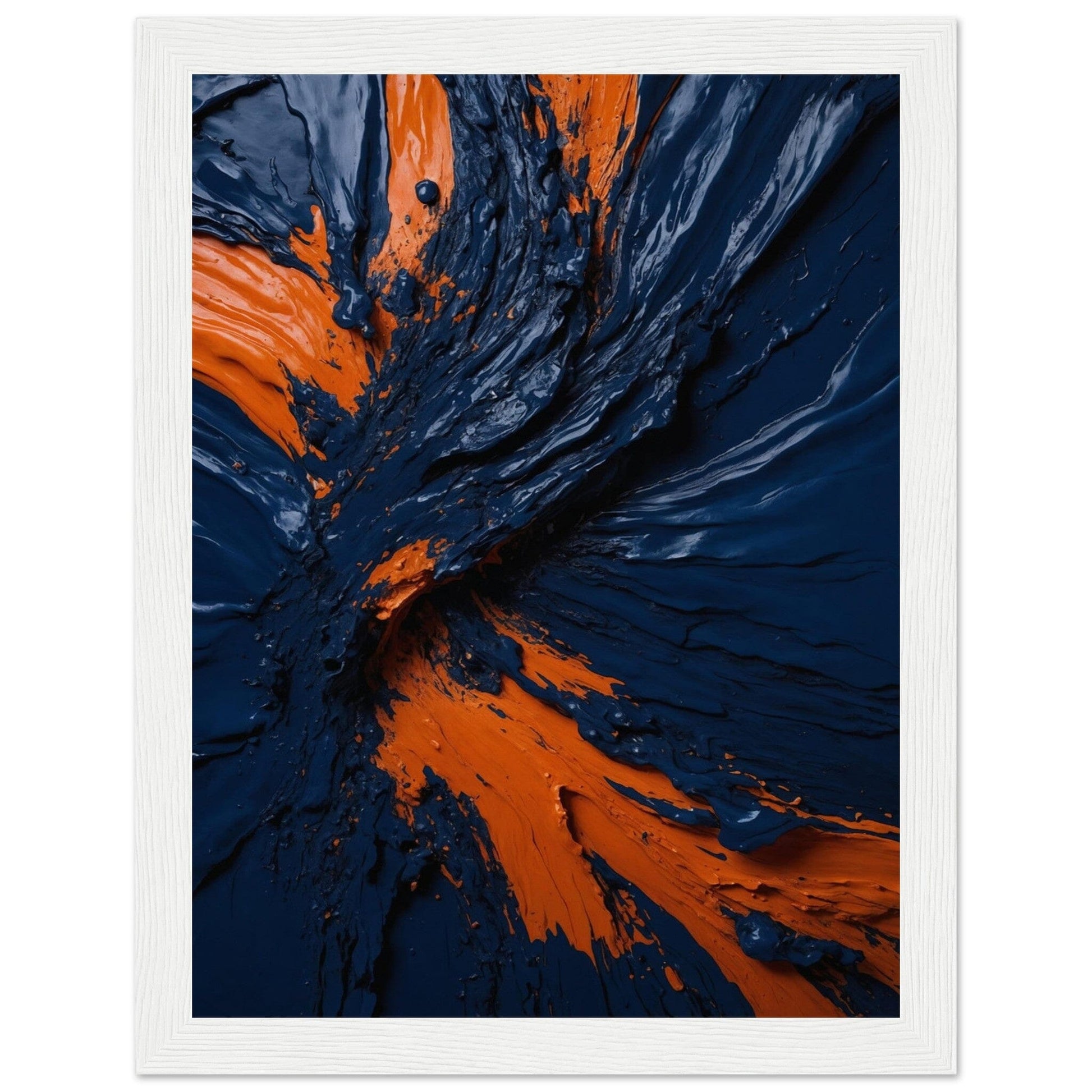 Premium Matte Paper Wooden Framed Poster - Exklusive Kunst in stilvollen Holzrahmen Print Material Modern Masterpieces 15x20 cm / 6x8″ White frame 