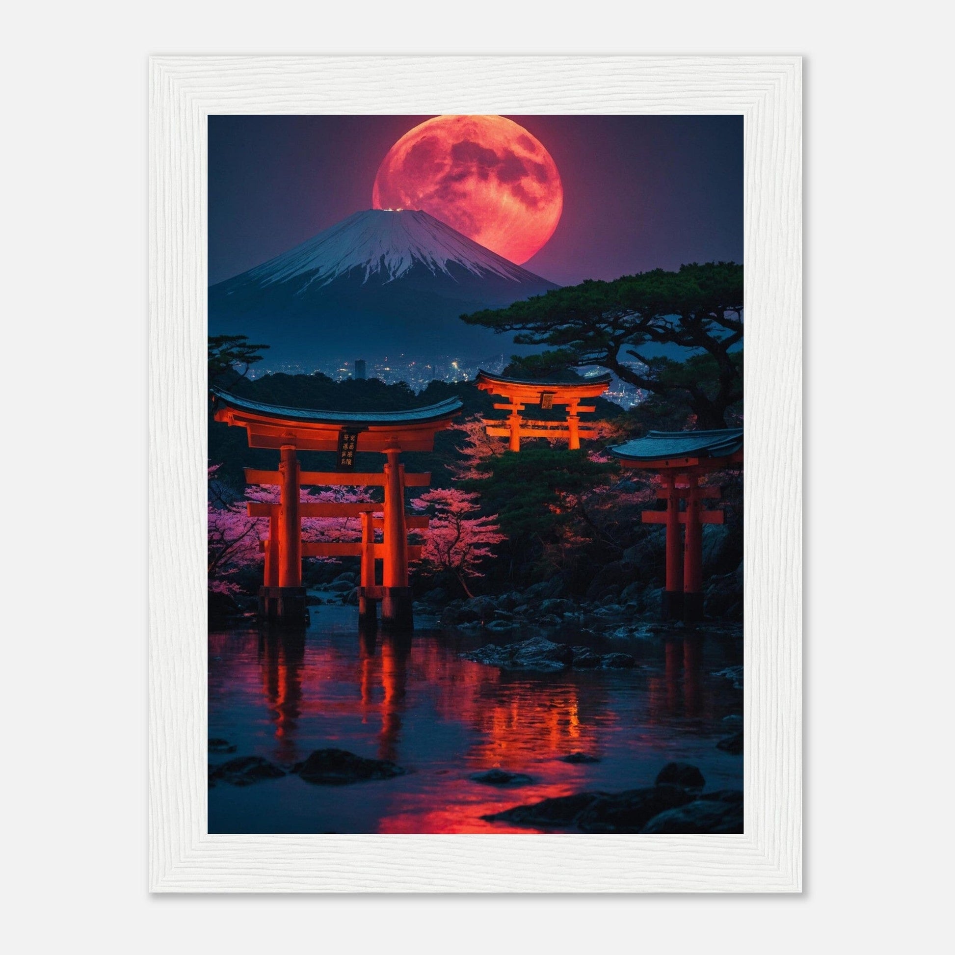 Premium Matte Paper Wooden Framed Poster - Exklusive Kunst in stilvollen Holzrahmen Print Material Modern Masterpieces 15x20 cm / 6x8″ White frame 