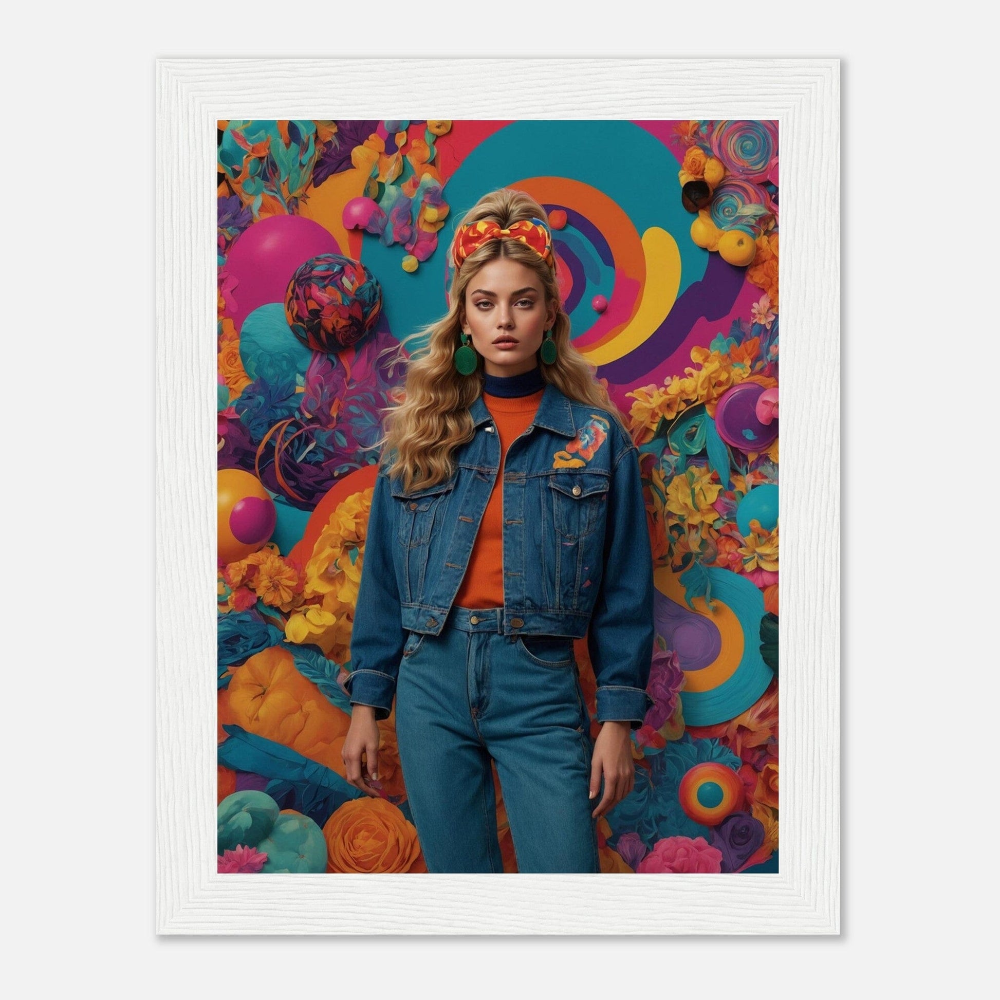 Premium Matte Paper Wooden Framed Poster - Exklusive Kunst in stilvollen Holzrahmen Print Material Modern Masterpieces 15x20 cm / 6x8″ White frame 