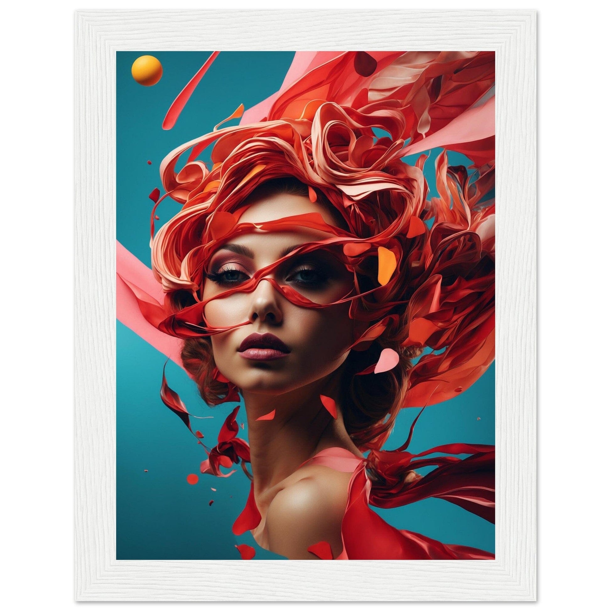 Premium Matte Paper Wooden Framed Poster - Exklusive Kunst in stilvollen Holzrahmen Print Material Modern Masterpieces 15x20 cm / 6x8″ White frame 