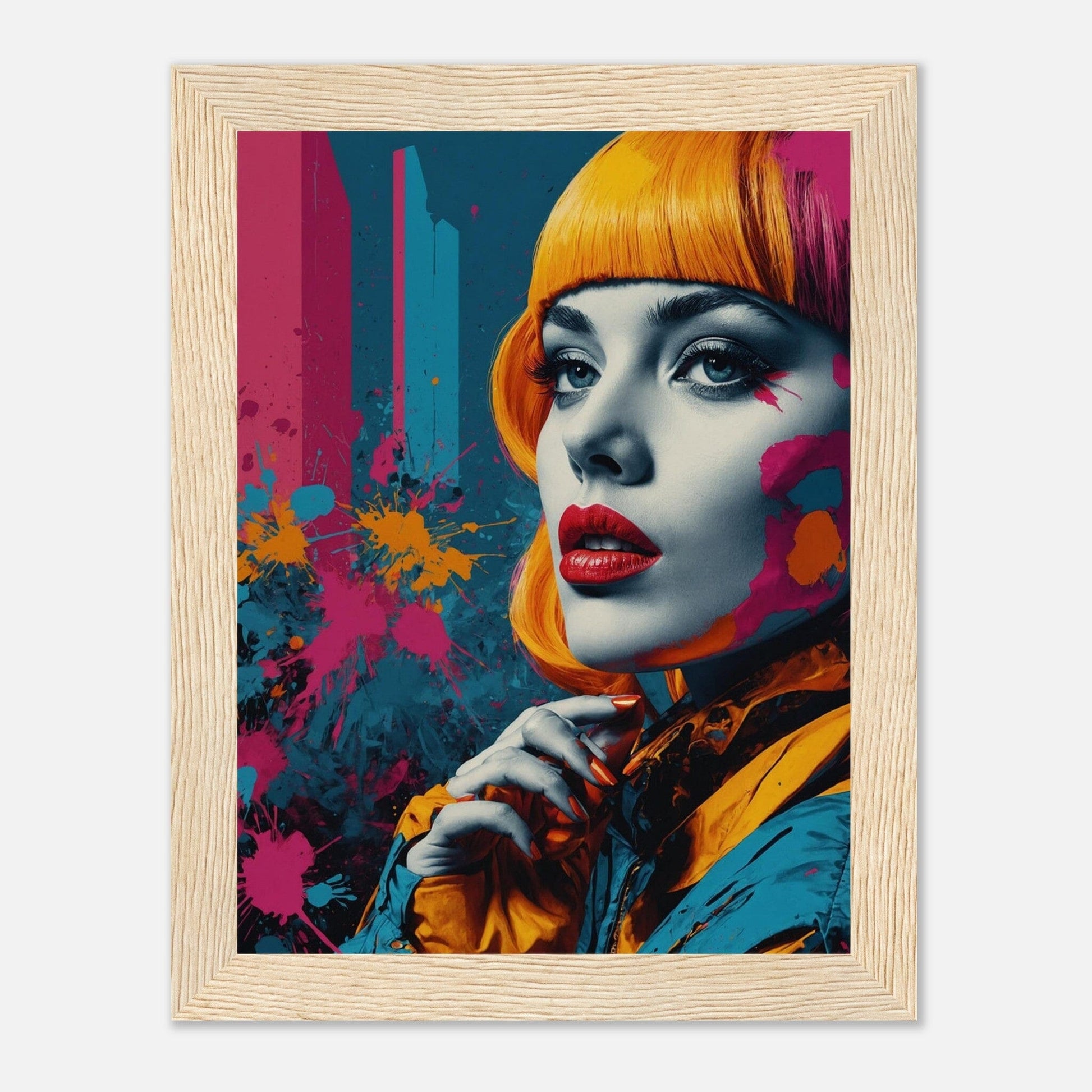 Premium Matte Paper Wooden Framed Poster - Exklusive Kunst in stilvollen Holzrahmen Print Material Modern Masterpieces 15x20 cm / 6x8″ Wood frame 