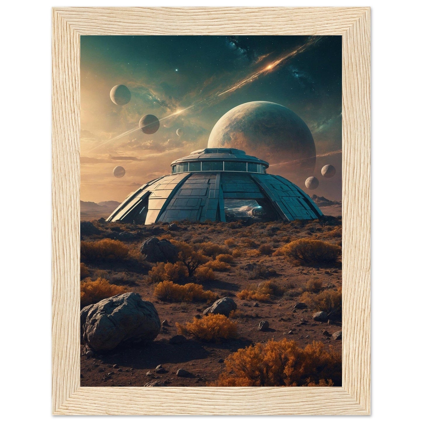 Premium Matte Paper Wooden Framed Poster - Exklusive Kunst in stilvollen Holzrahmen Print Material Modern Masterpieces 15x20 cm / 6x8″ Wood frame 