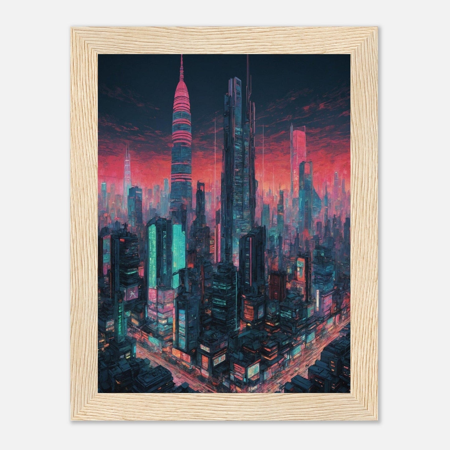 Premium Matte Paper Wooden Framed Poster - Exklusive Kunst in stilvollen Holzrahmen Print Material Modern Masterpieces 15x20 cm / 6x8″ Wood frame 