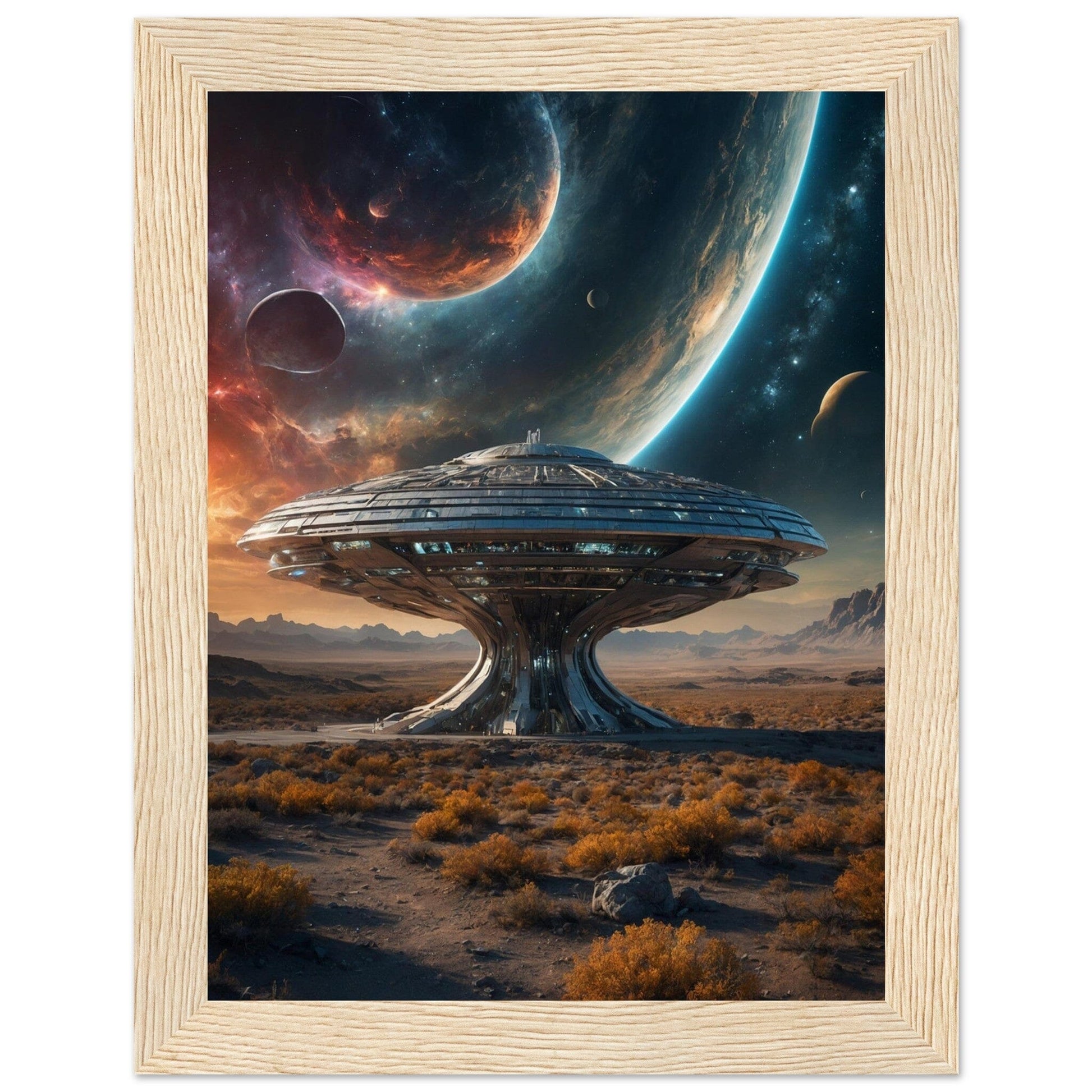 Premium Matte Paper Wooden Framed Poster - Exklusive Kunst in stilvollen Holzrahmen Print Material Modern Masterpieces 15x20 cm / 6x8″ Wood frame 