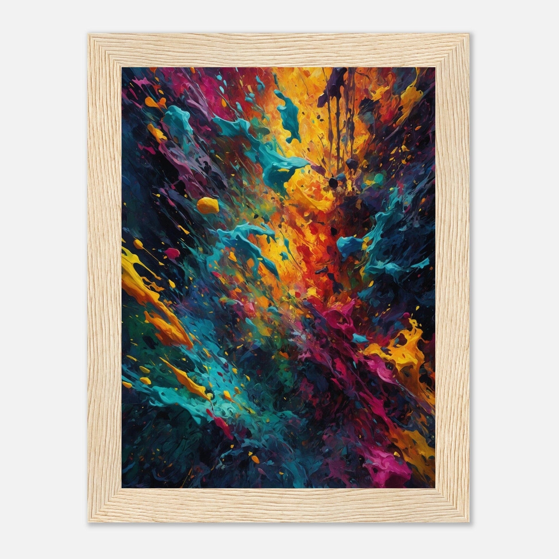 Premium Matte Paper Wooden Framed Poster - Exklusive Kunst in stilvollen Holzrahmen Print Material Modern Masterpieces 15x20 cm / 6x8″ Wood frame 