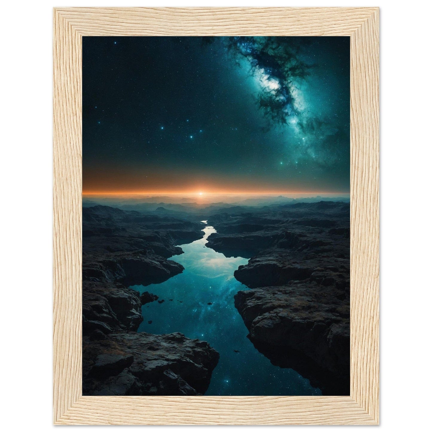 Premium Matte Paper Wooden Framed Poster - Exklusive Kunst in stilvollen Holzrahmen Print Material Modern Masterpieces 15x20 cm / 6x8″ Wood frame 