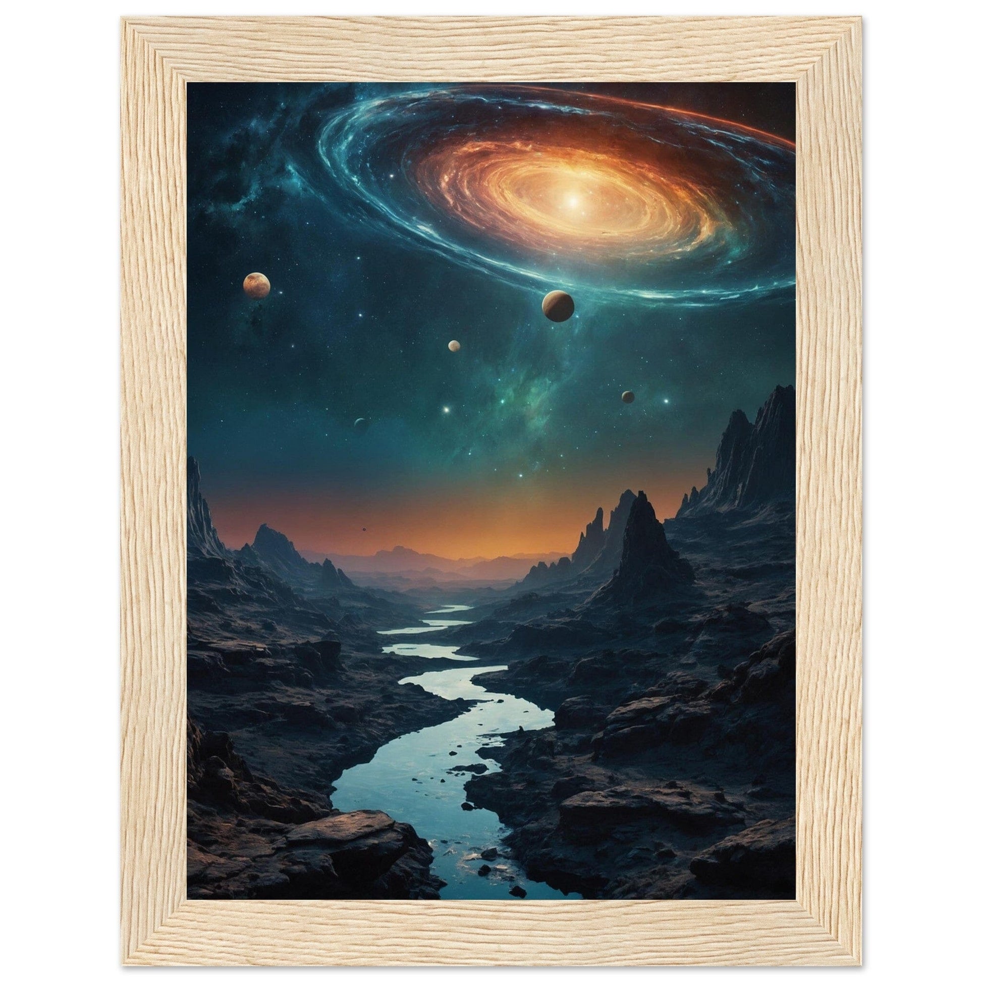 Premium Matte Paper Wooden Framed Poster - Exklusive Kunst in stilvollen Holzrahmen Print Material Modern Masterpieces 15x20 cm / 6x8″ Wood frame 
