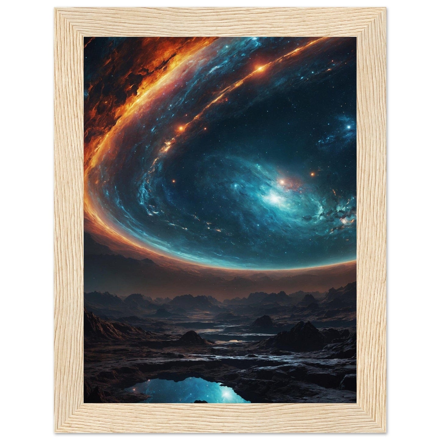 Premium Matte Paper Wooden Framed Poster - Exklusive Kunst in stilvollen Holzrahmen Print Material Modern Masterpieces 15x20 cm / 6x8″ Wood frame 