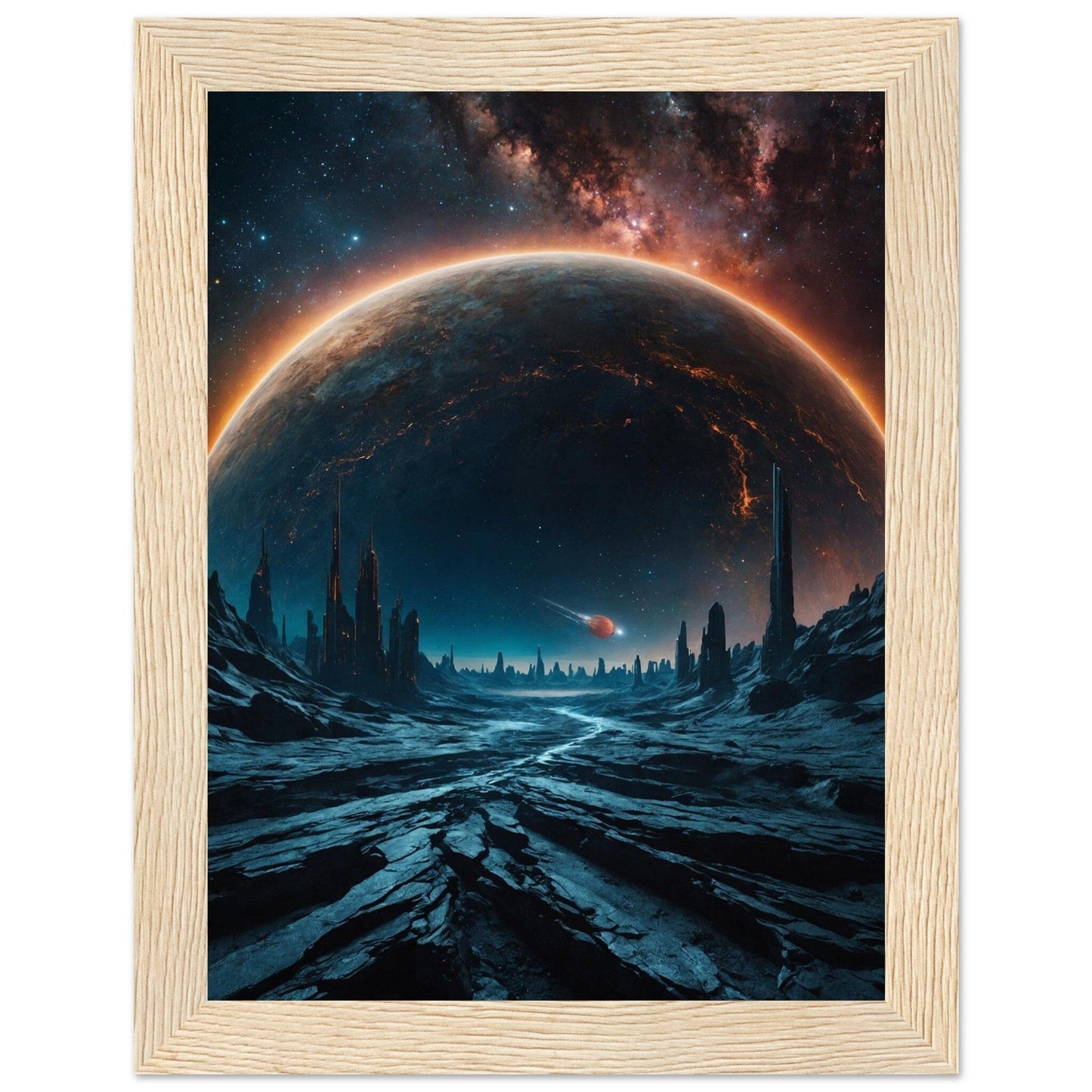 Premium Matte Paper Wooden Framed Poster - Exklusive Kunst in stilvollen Holzrahmen Print Material Modern Masterpieces 15x20 cm / 6x8″ Wood frame 