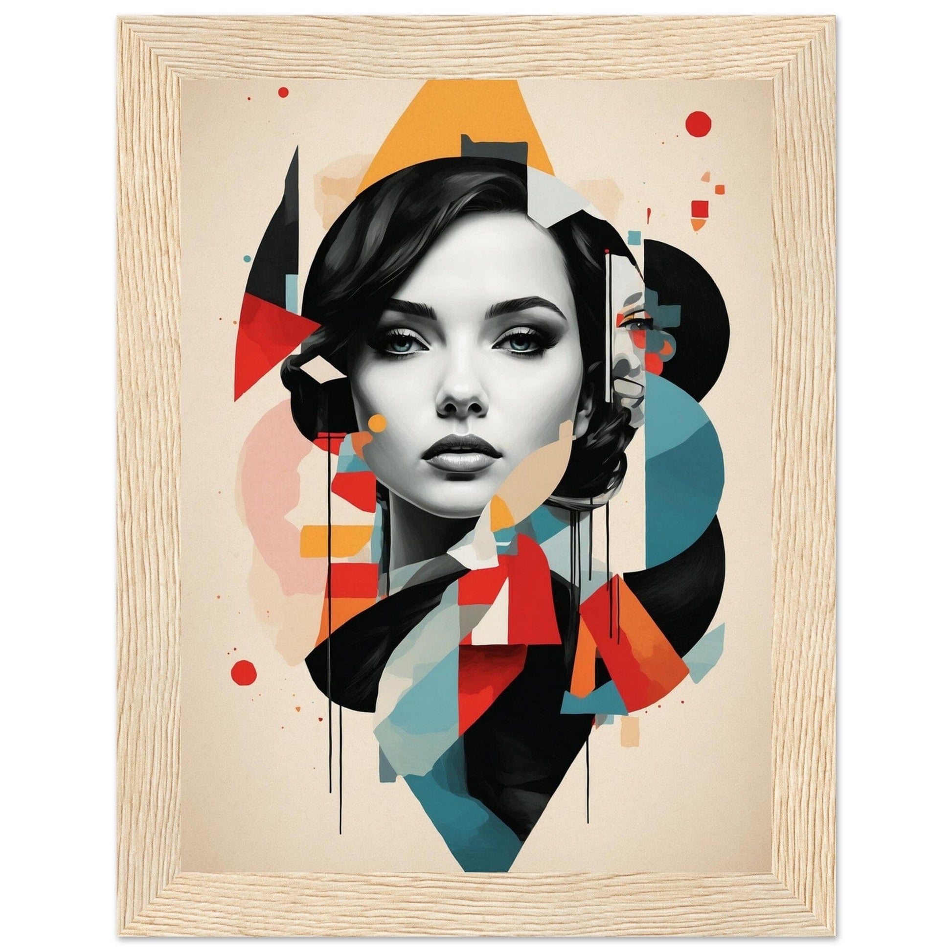 Premium Matte Paper Wooden Framed Poster - Exklusive Kunst in stilvollen Holzrahmen Print Material Modern Masterpieces 15x20 cm / 6x8″ Wood frame 