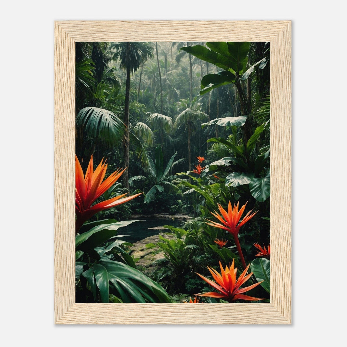 Premium Matte Paper Wooden Framed Poster - Exklusive Kunst in stilvollen Holzrahmen Print Material Modern Masterpieces 15x20 cm / 6x8″ Wood frame 