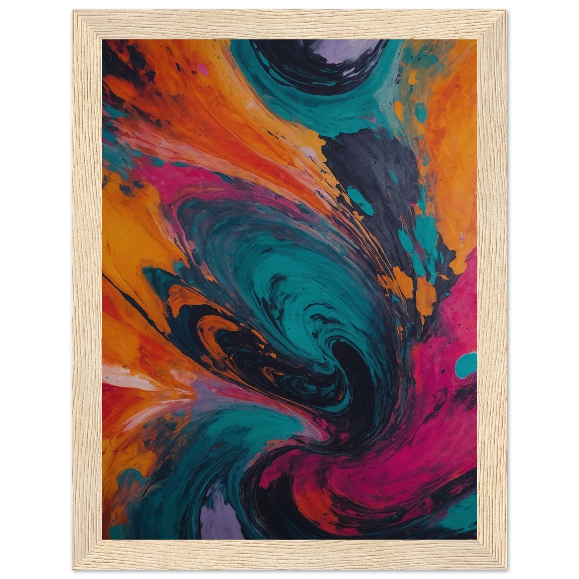 Premium Matte Paper Wooden Framed Poster - Exklusive Kunst in stilvollen Holzrahmen Print Material Modern Masterpieces 15x20 cm / 6x8″ Wood frame 