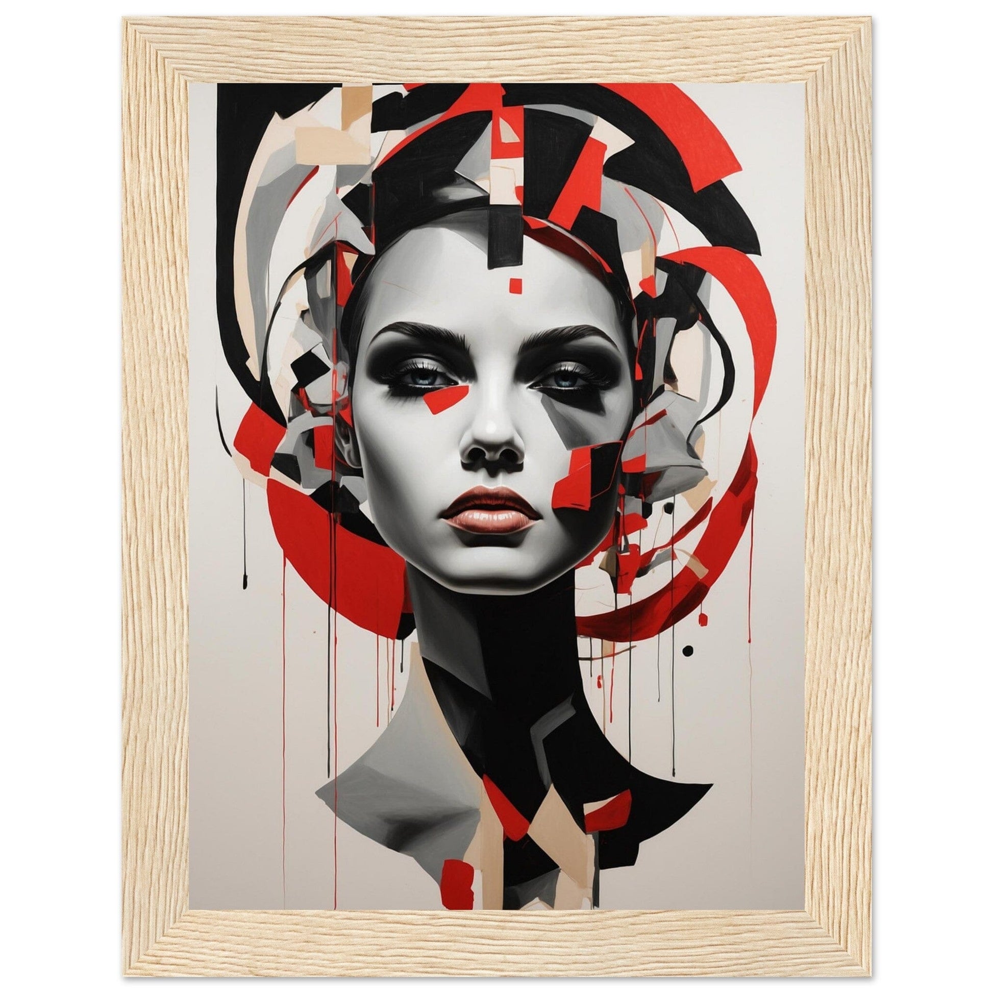 Premium Matte Paper Wooden Framed Poster - Exklusive Kunst in stilvollen Holzrahmen Print Material Modern Masterpieces 15x20 cm / 6x8″ Wood frame 