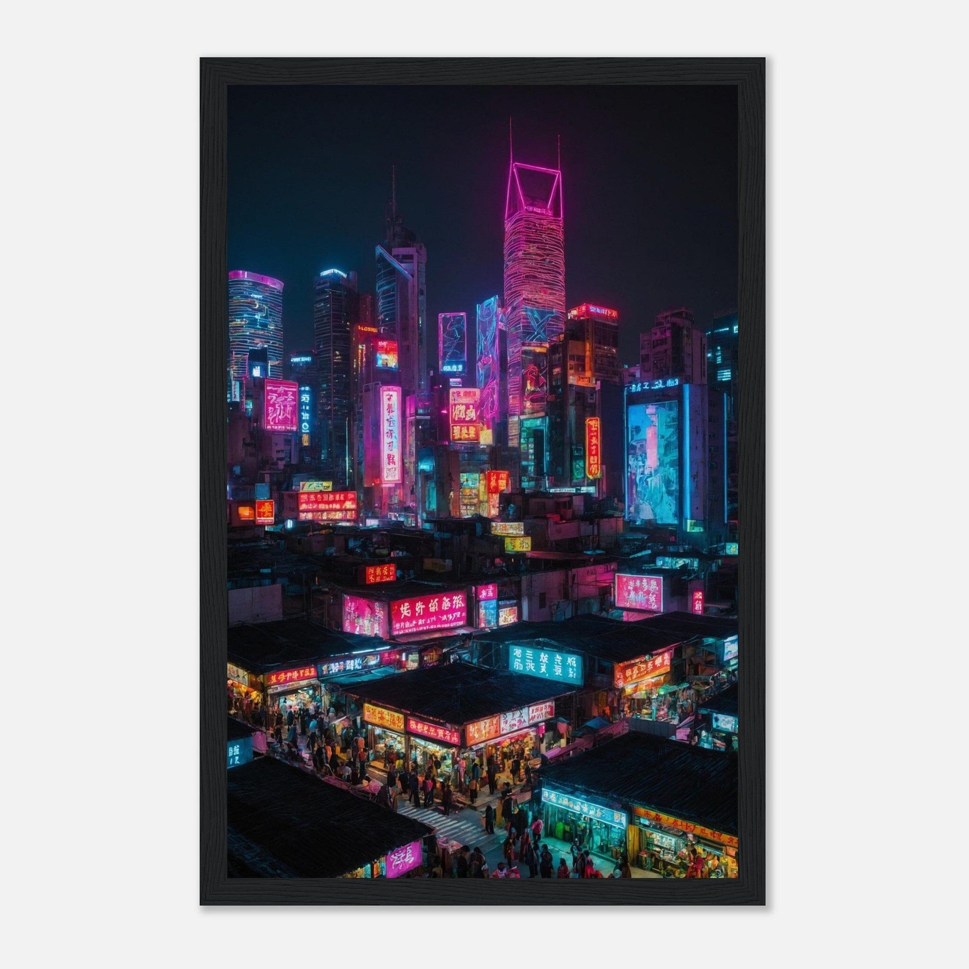 Premium Matte Paper Wooden Framed Poster - Exklusive Kunst in stilvollen Holzrahmen Print Material Modern Masterpieces 28x43 cm / XL (11x17″) Black frame 