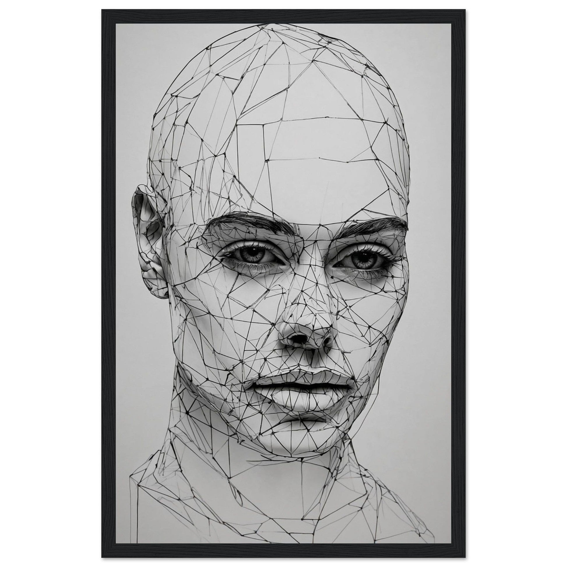 Premium Matte Paper Wooden Framed Poster - Exklusive Kunst in stilvollen Holzrahmen Print Material Modern Masterpieces 28x43 cm / XL (11x17″) Black frame 