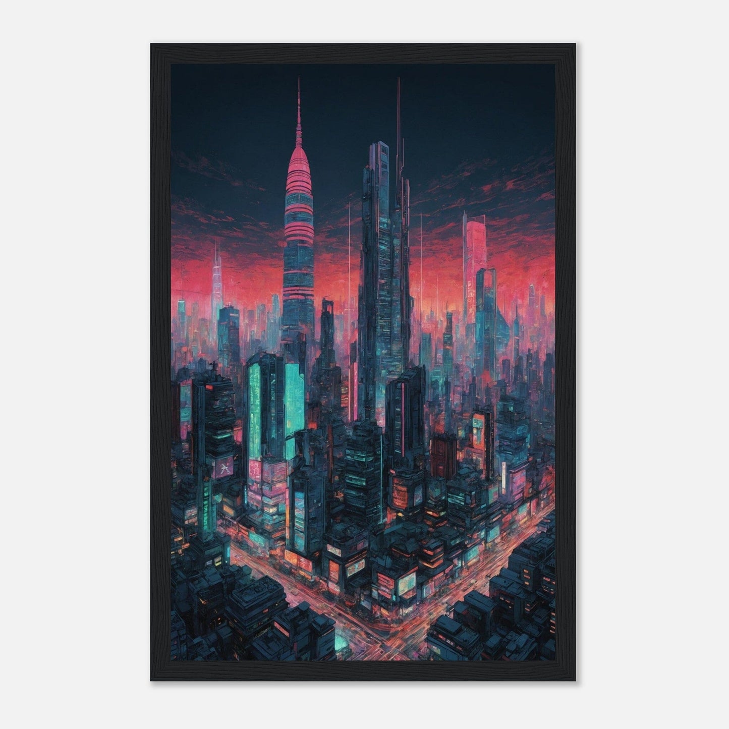 Premium Matte Paper Wooden Framed Poster - Exklusive Kunst in stilvollen Holzrahmen Print Material Modern Masterpieces 28x43 cm / XL (11x17″) Black frame 