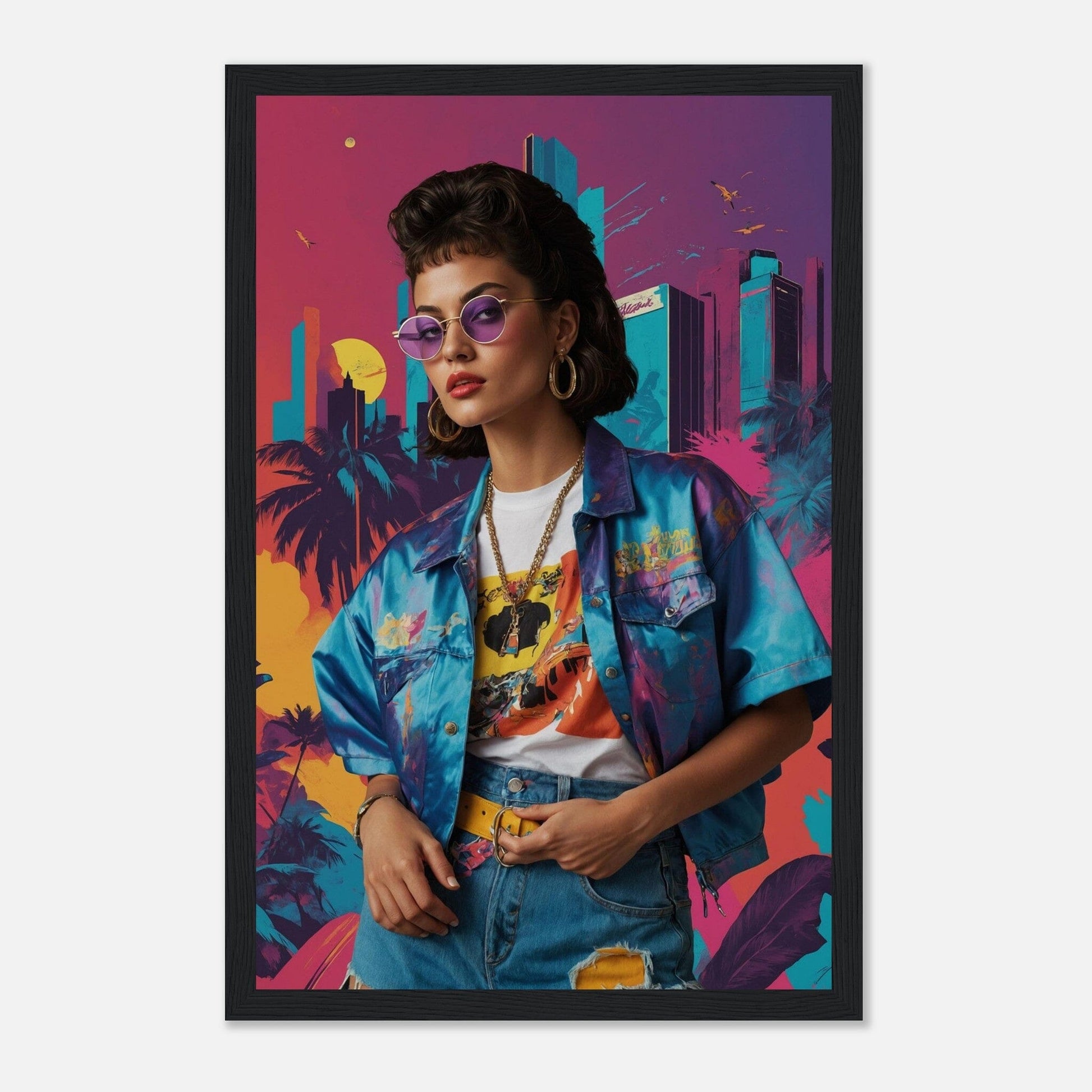 Premium Matte Paper Wooden Framed Poster - Exklusive Kunst in stilvollen Holzrahmen Print Material Modern Masterpieces 28x43 cm / XL (11x17″) Black frame 