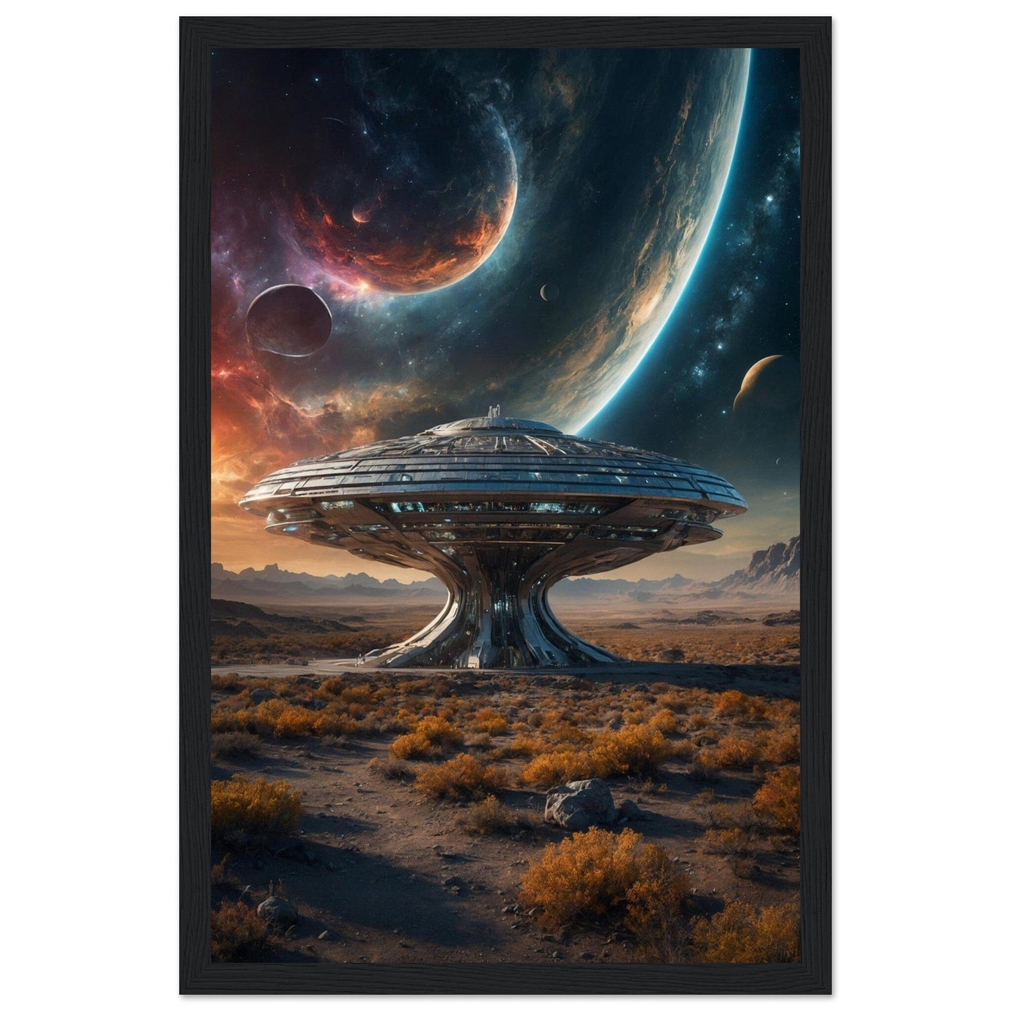 Premium Matte Paper Wooden Framed Poster - Exklusive Kunst in stilvollen Holzrahmen Print Material Modern Masterpieces 28x43 cm / XL (11x17″) Black frame 