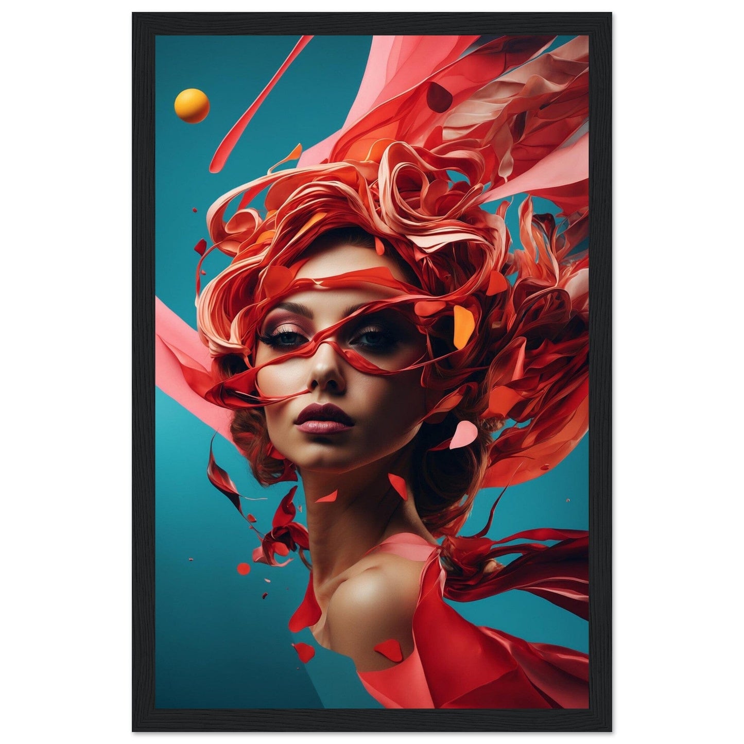 Premium Matte Paper Wooden Framed Poster - Exklusive Kunst in stilvollen Holzrahmen Print Material Modern Masterpieces 28x43 cm / XL (11x17″) Black frame 