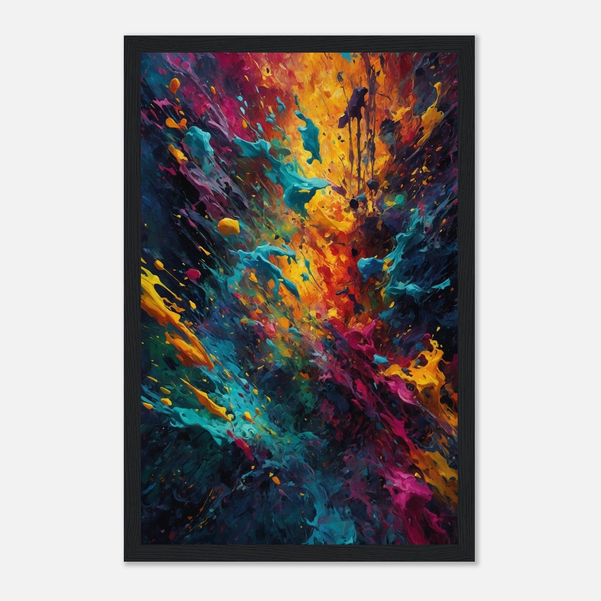 Premium Matte Paper Wooden Framed Poster - Exklusive Kunst in stilvollen Holzrahmen Print Material Modern Masterpieces 28x43 cm / XL (11x17″) Black frame 