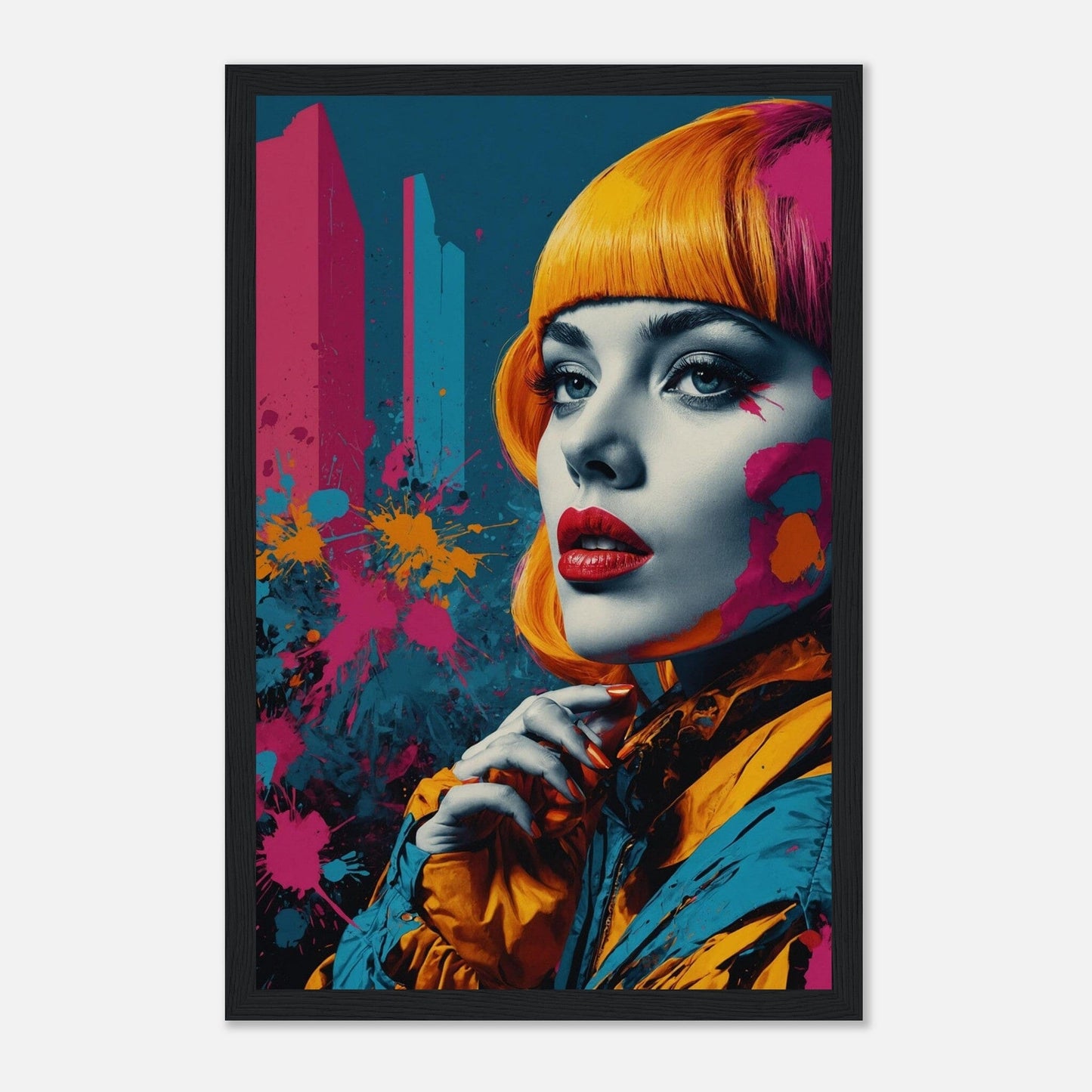 Premium Matte Paper Wooden Framed Poster - Exklusive Kunst in stilvollen Holzrahmen Print Material Modern Masterpieces 28x43 cm / XL (11x17″) Black frame 